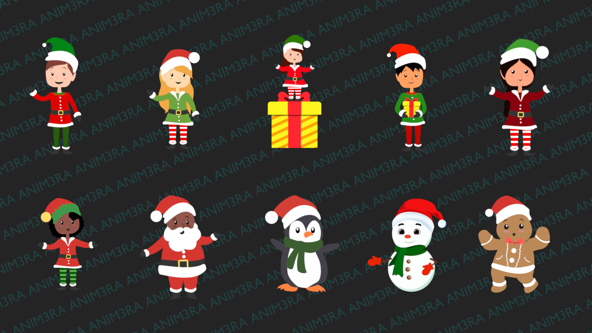 ArtStation Animated Christmas characters V1