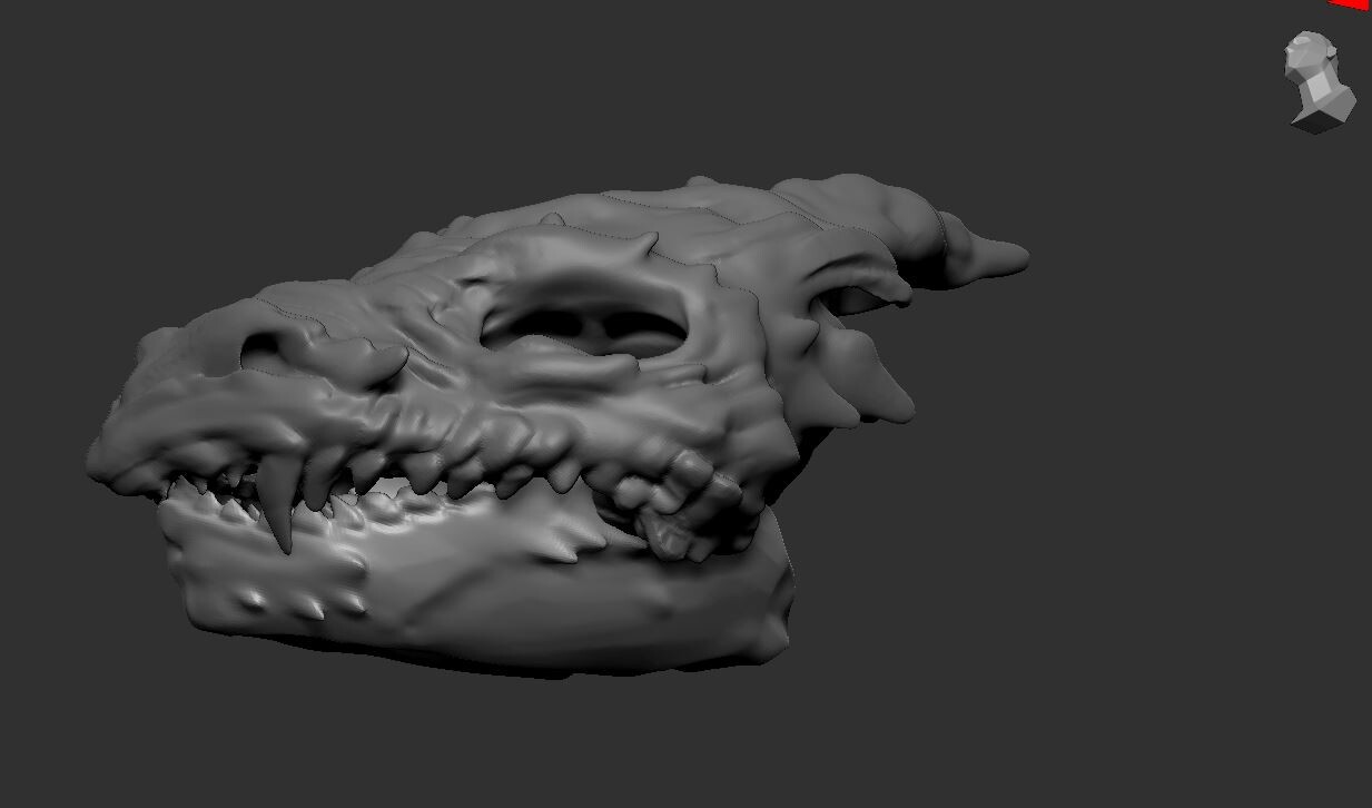 3D Sculpting - Dragon Skull