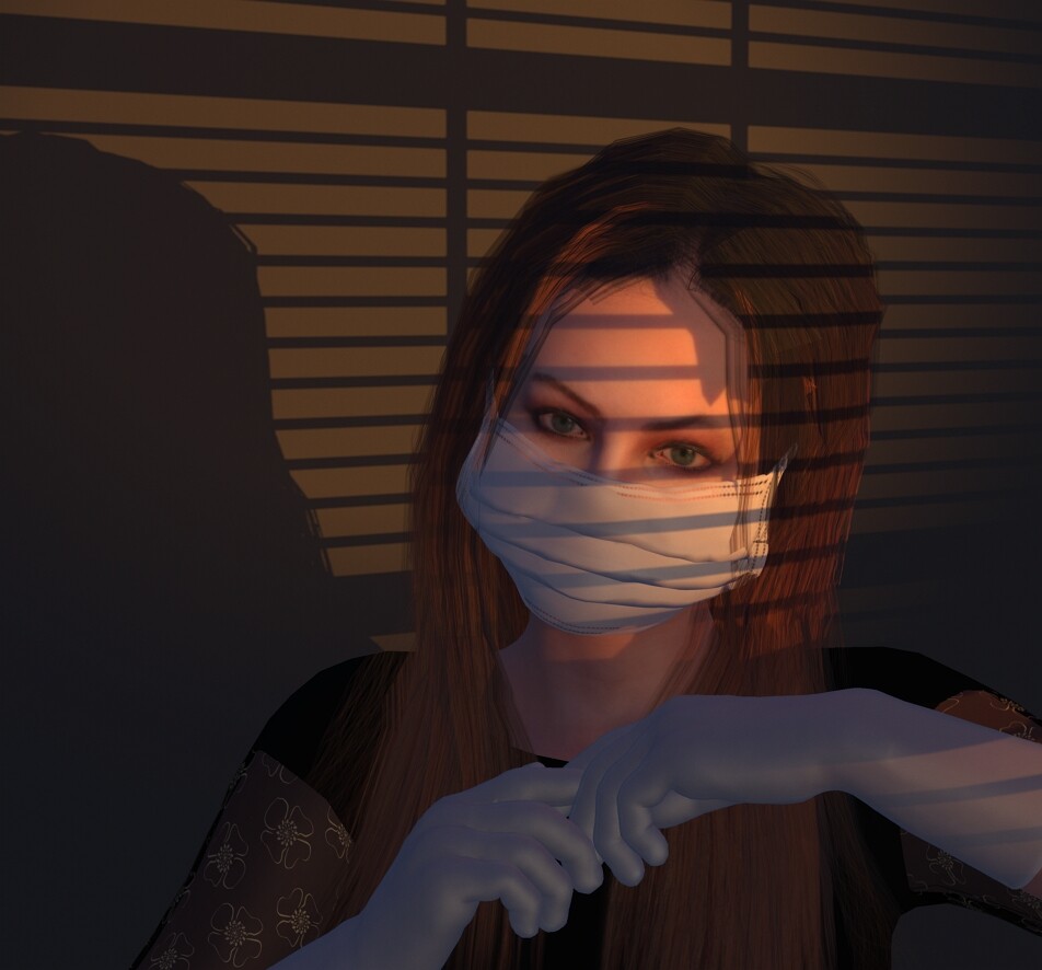 ArtStation Girl with Surgical Mask