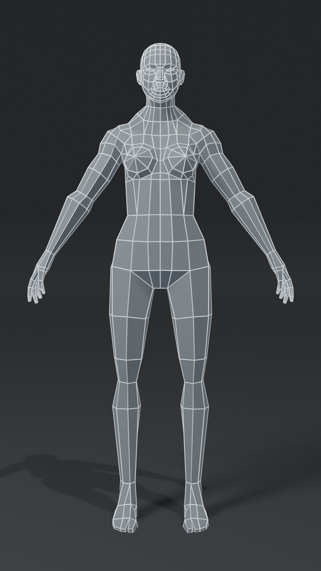 3D model body base VR / AR / low-poly