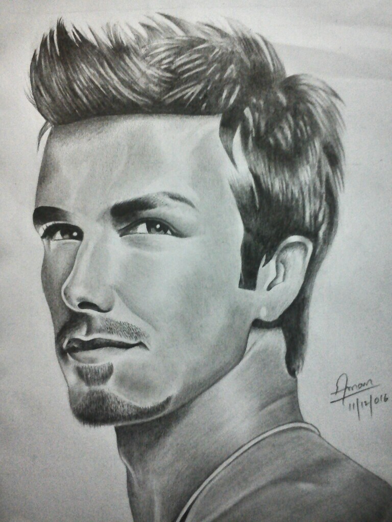 Artstation - Pencil Sketch Of David Beckham (2016)