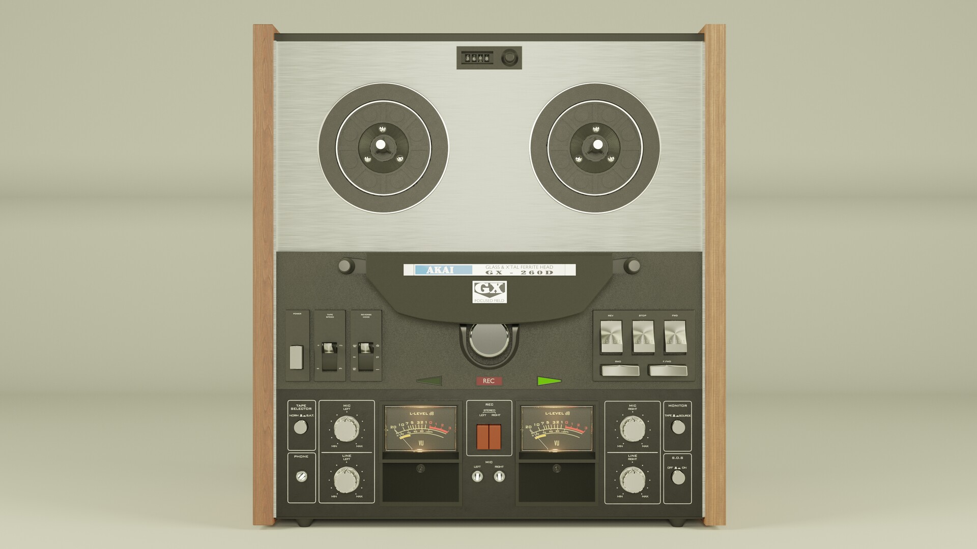 ArtStation - Akai GX-260D stereo tape recorder 3D model