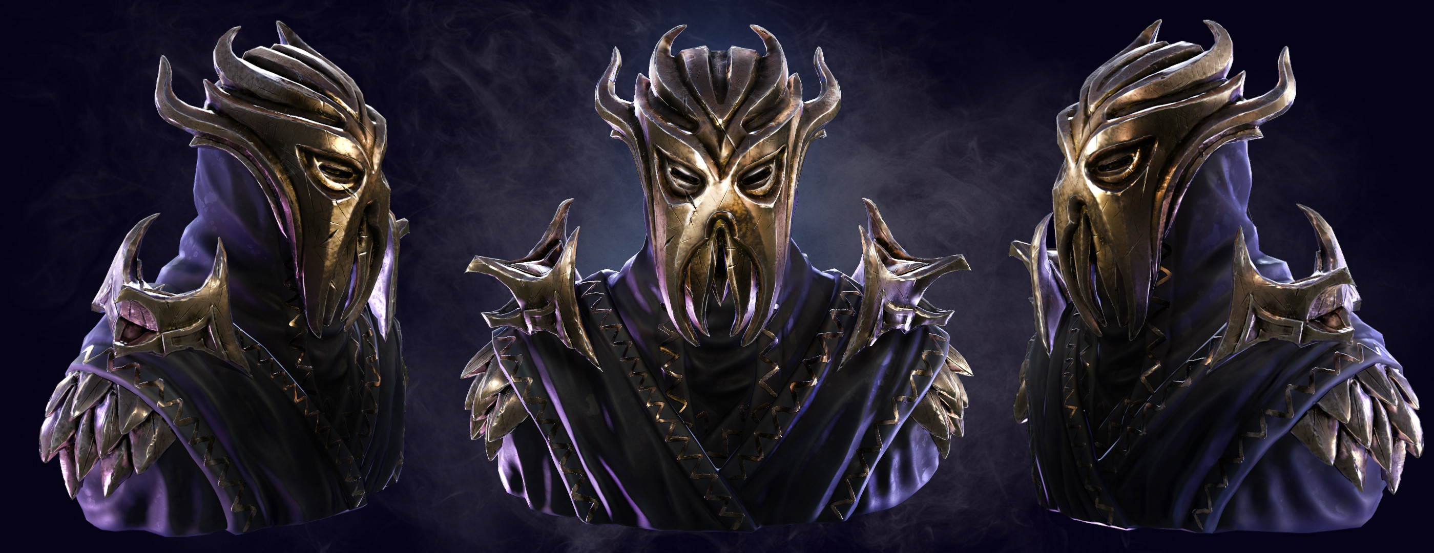 ArtStation - 💙Miraak Fan Art💙, image size:2799x1080