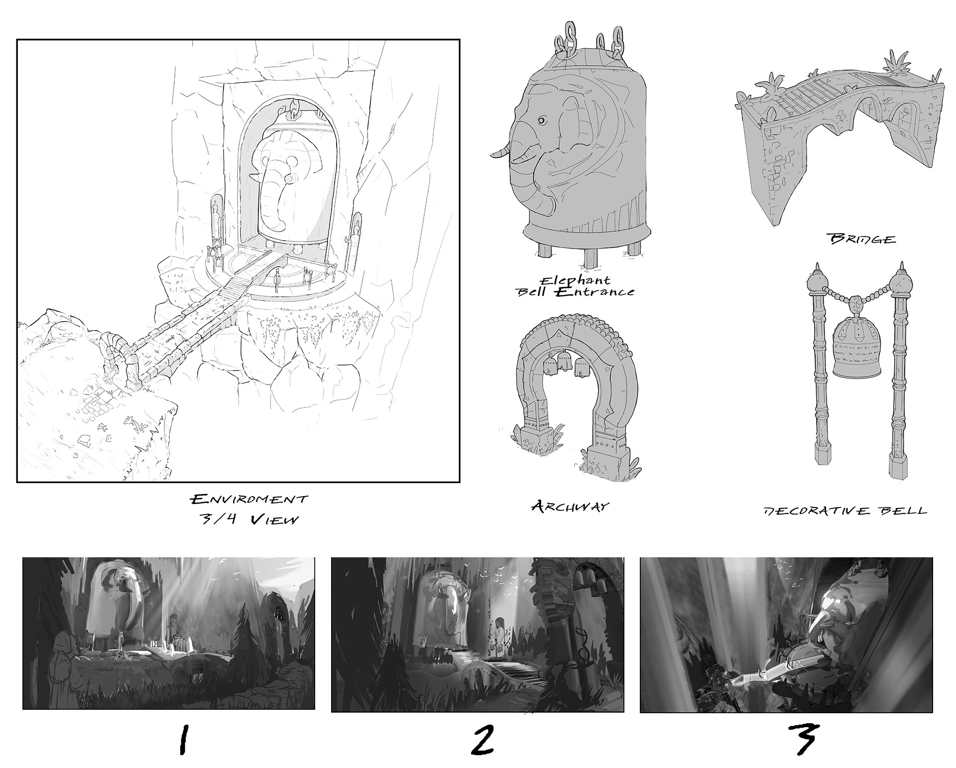 Concept Artist | Games | Animation - Elephant temple
