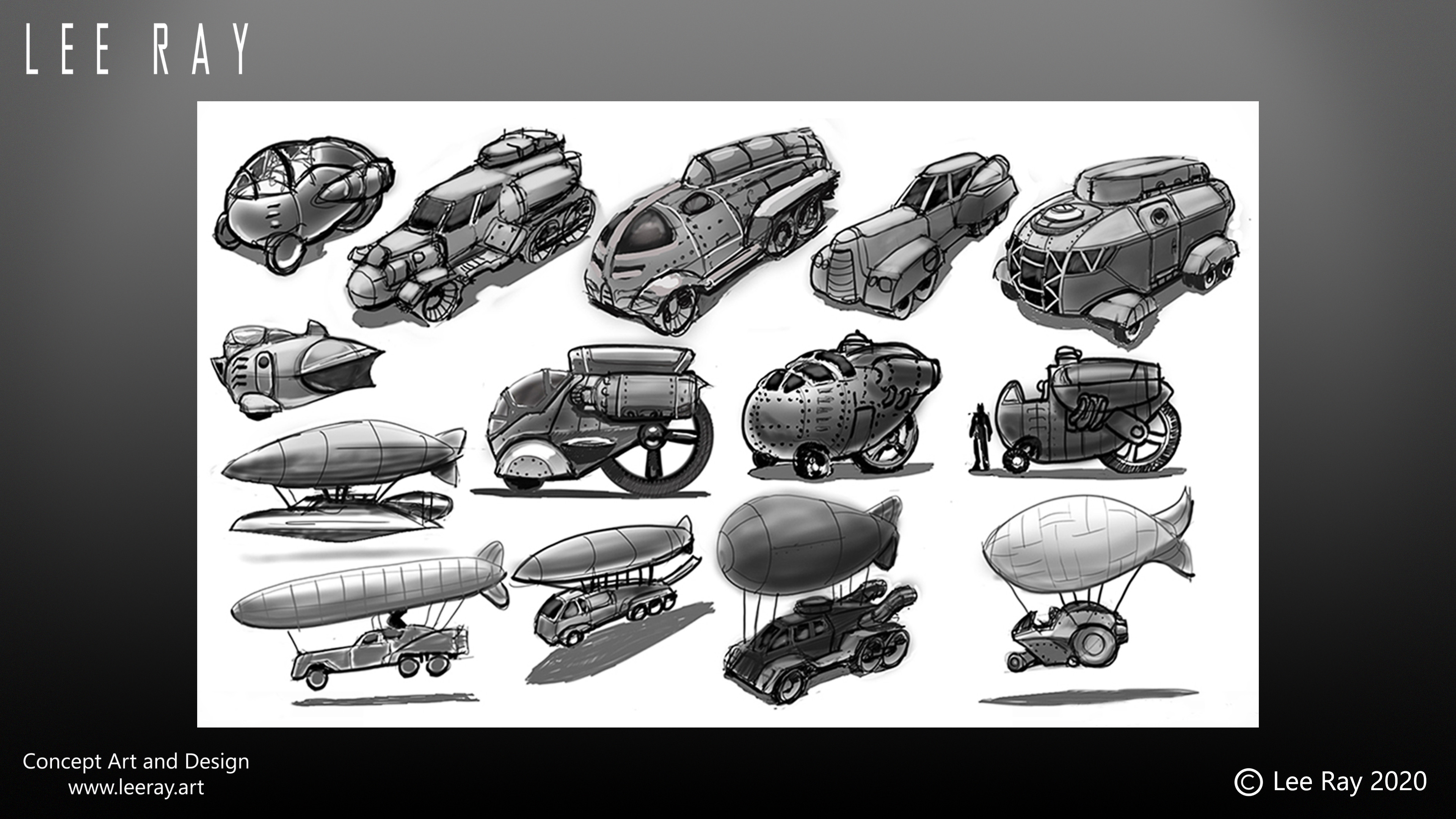 Steampunk Transport - M.L.C.
Initial sketches and thumbnails.