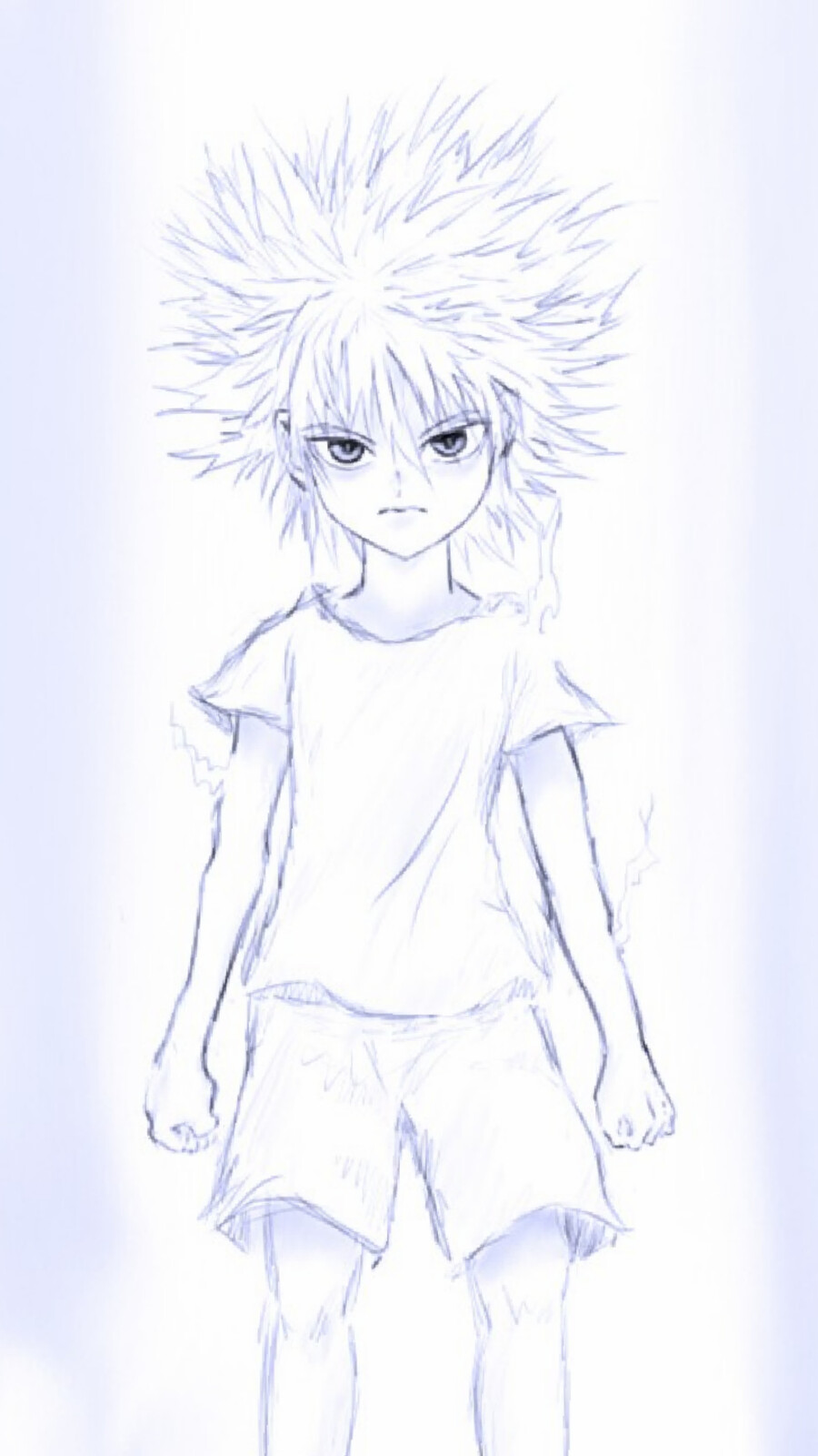 Artstation Killua Godspeed From Hunterxhunter Fanart Willy Wolf Draw killua zoldyck quick simple easy how to steps for beginners 17. hunterxhunter fanart willy wolf