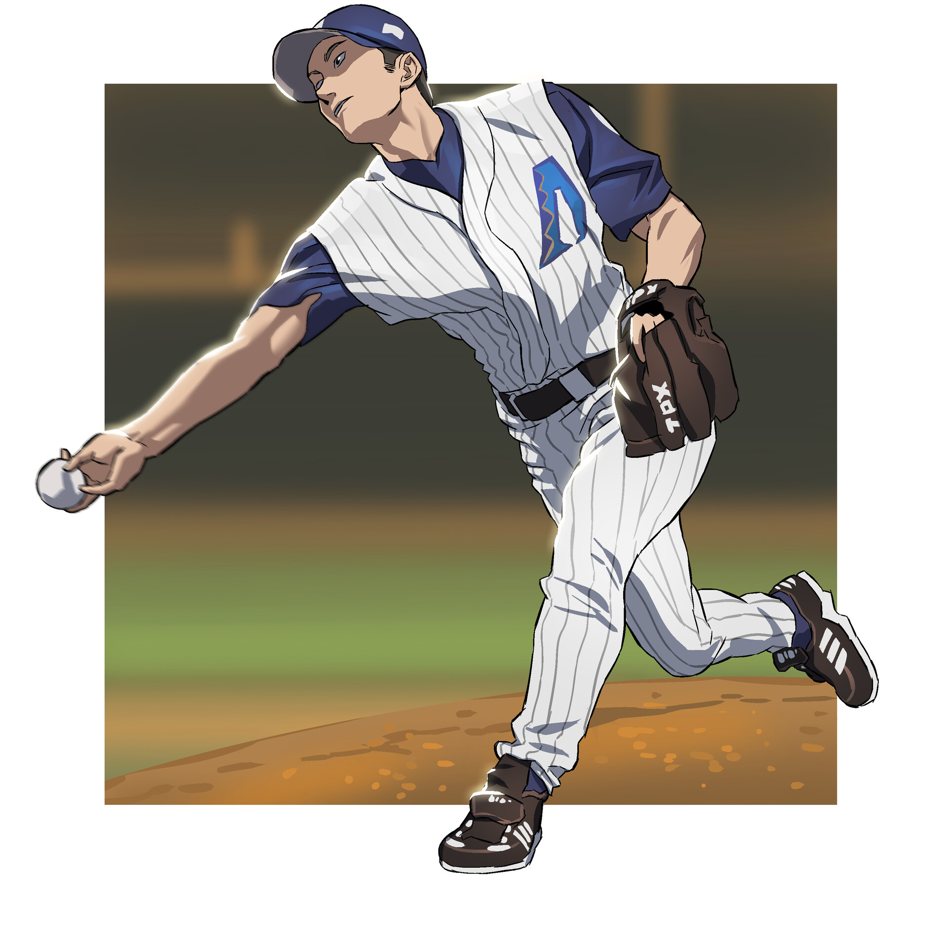 drawing baseball pitcher pose