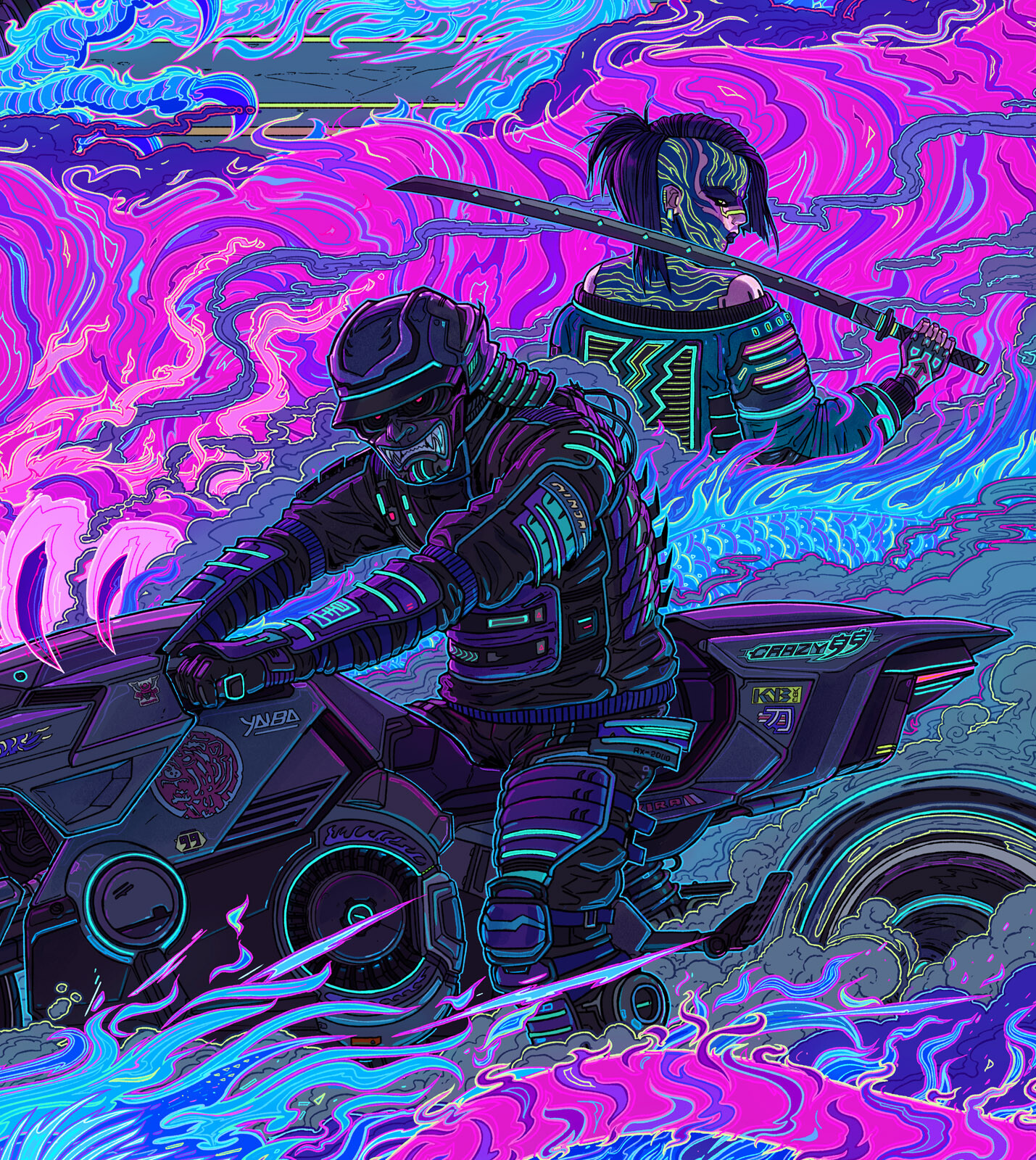 Киберпанк жив. Cyberpunk 2077 Самурай арт. Cyberpunk 2077 Samurai неон. Cyberpunk 2077 Samurai неон маска.