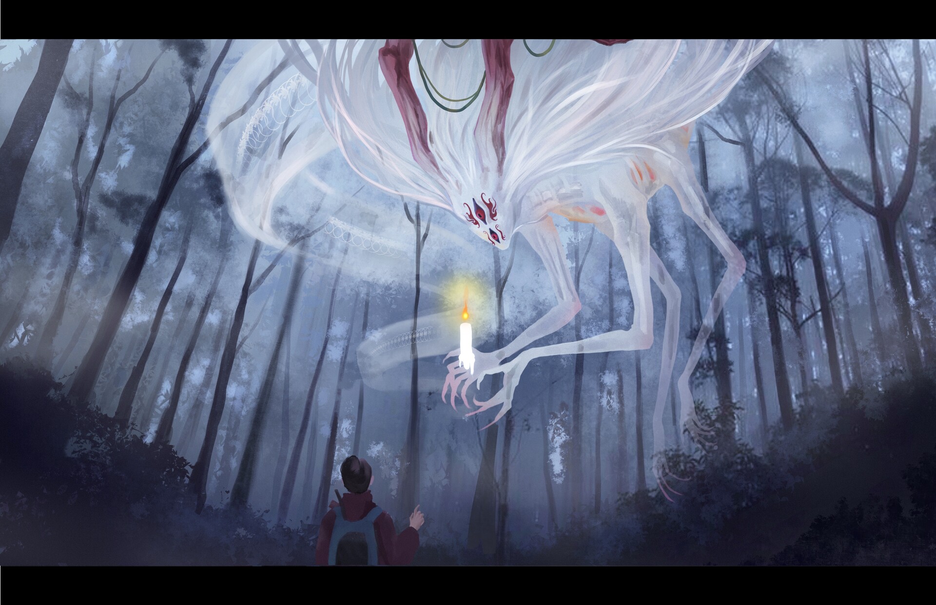 ArtStation Chinese mythology creature Candle dragon project (2020)