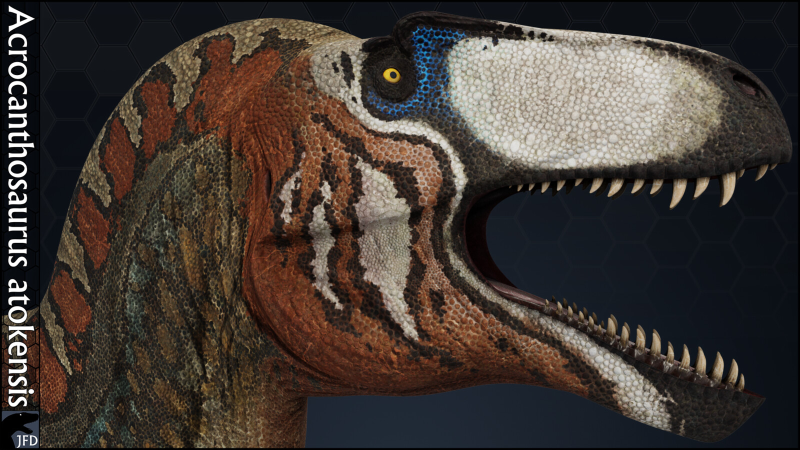 Acrocanthosaurus atokensis head render.