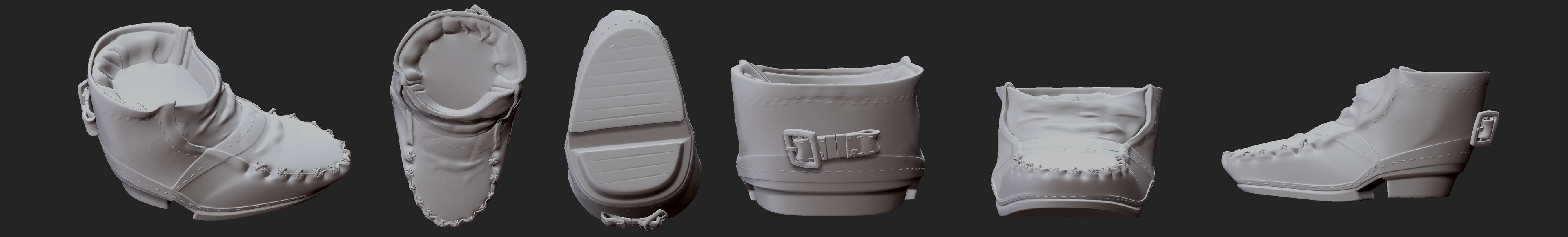 Shoe sculpt without laces.