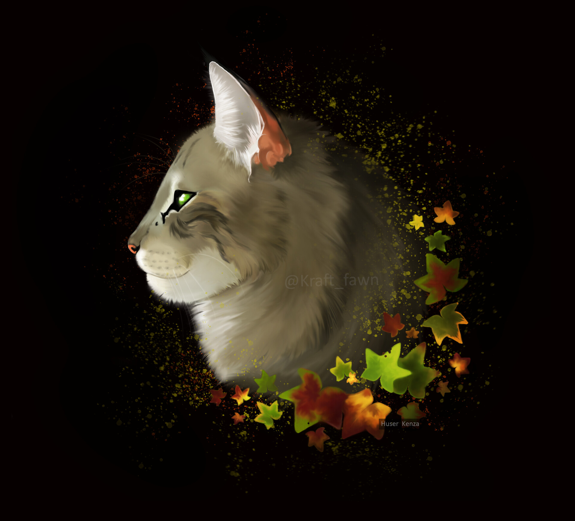 Artstation Chat Au Lierre Ivy Cat Kenza Huser Artstation Chat Au Lierre Ivy Cat Kenza Huser
