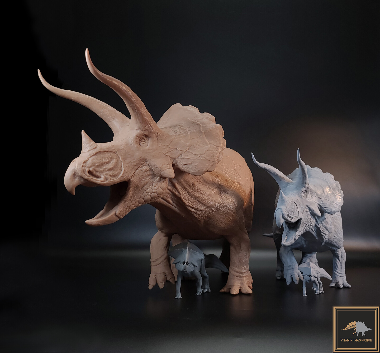 1:10 &amp; 1:15 Triceratops &amp; Protoceratops