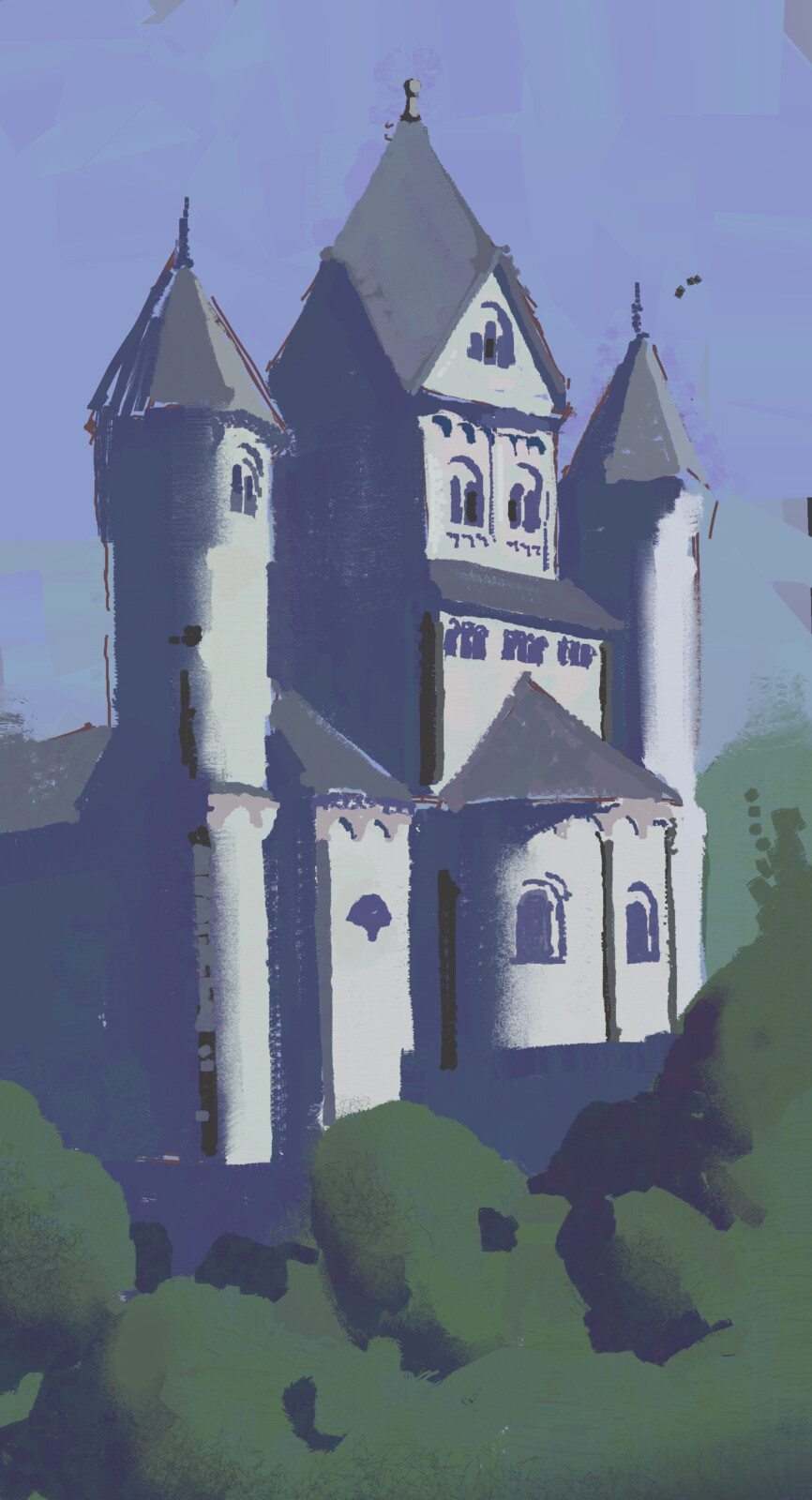 Castle. Painted from reference.