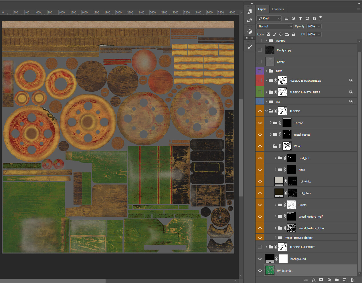Texturing Breakdown Photoshop
