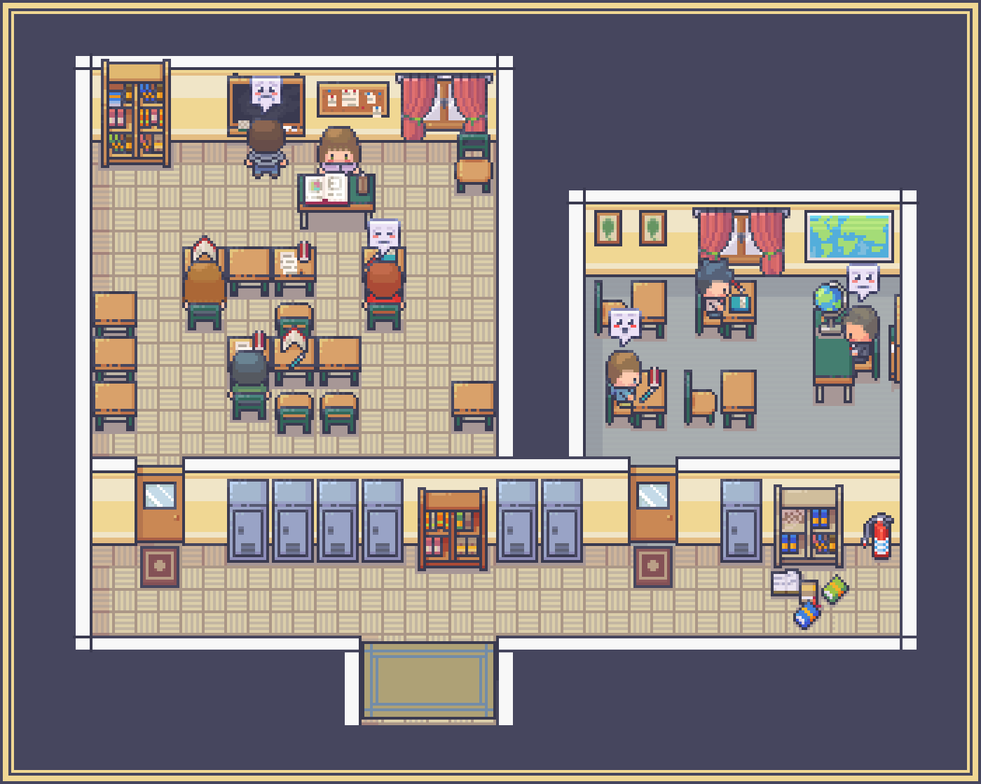 Edoardo Zuliani - Classroom - 16x16 top-down pixel art