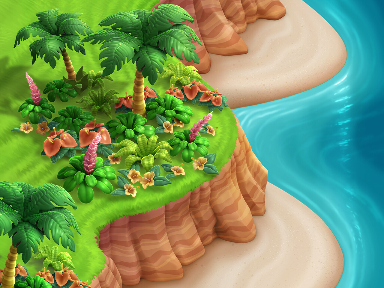 Island Concept for Mobile Game 