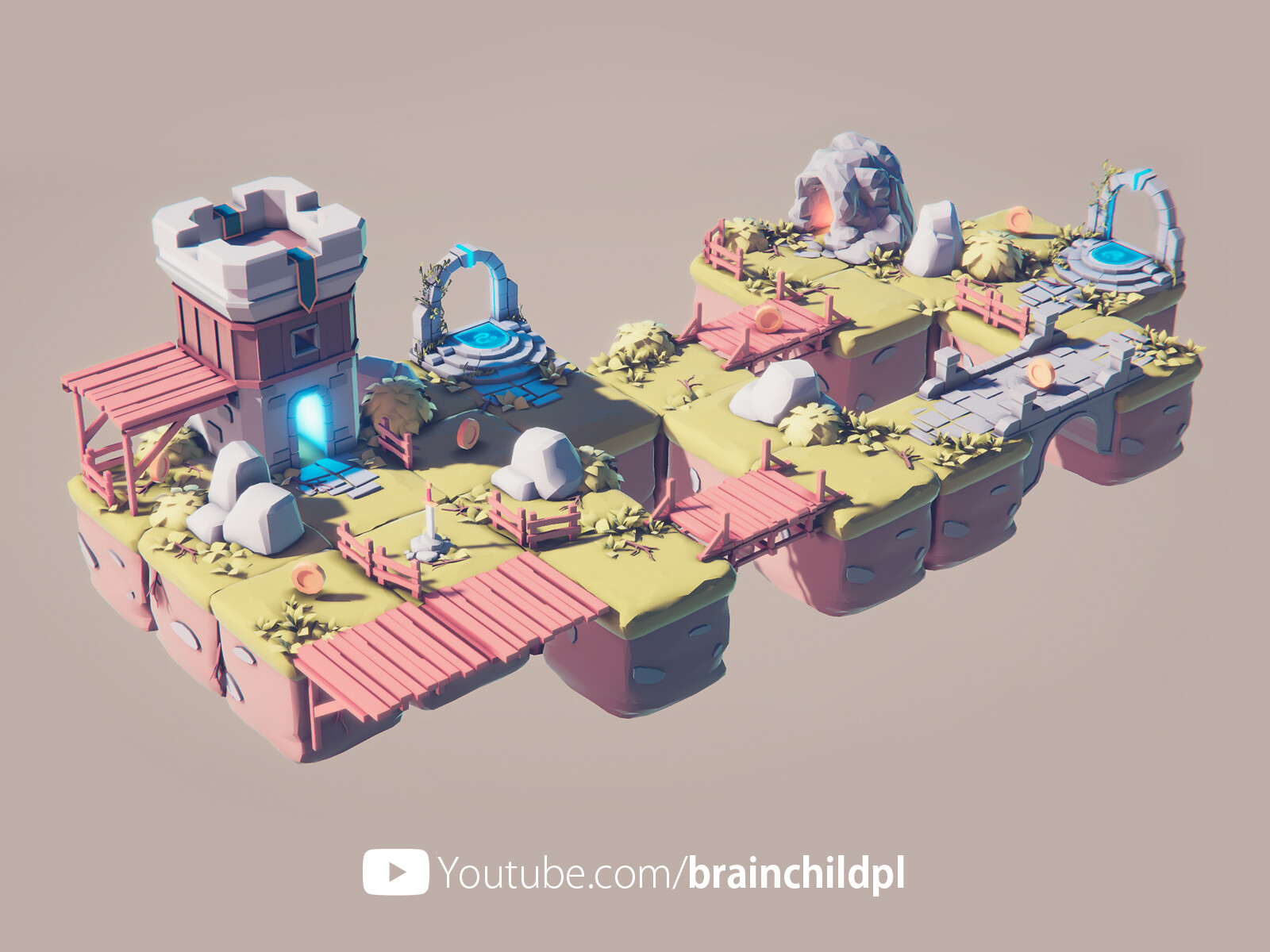 My store: https://www.artstation.com/a/613553 [Timelapse]  Simple Day &amp; Night Low Poly Scenes in Blender &amp; Unity | Blender Speed Low Poly Models