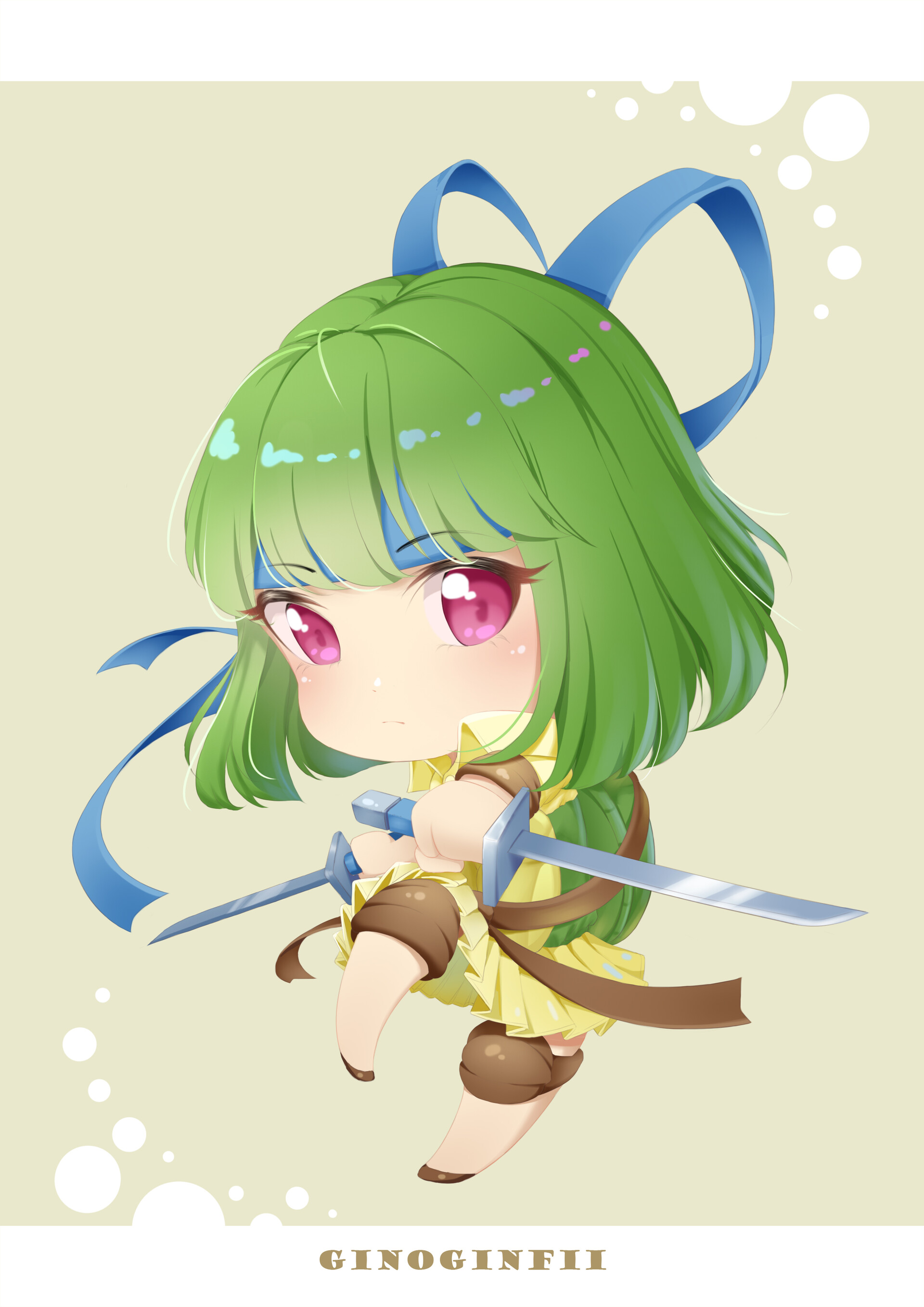 Chibi Girl Ninja Turtles