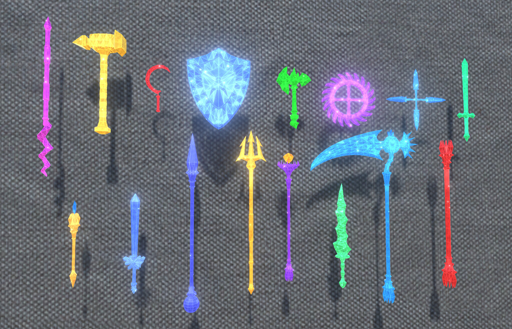 ArtStation Fantasy crystal weapons