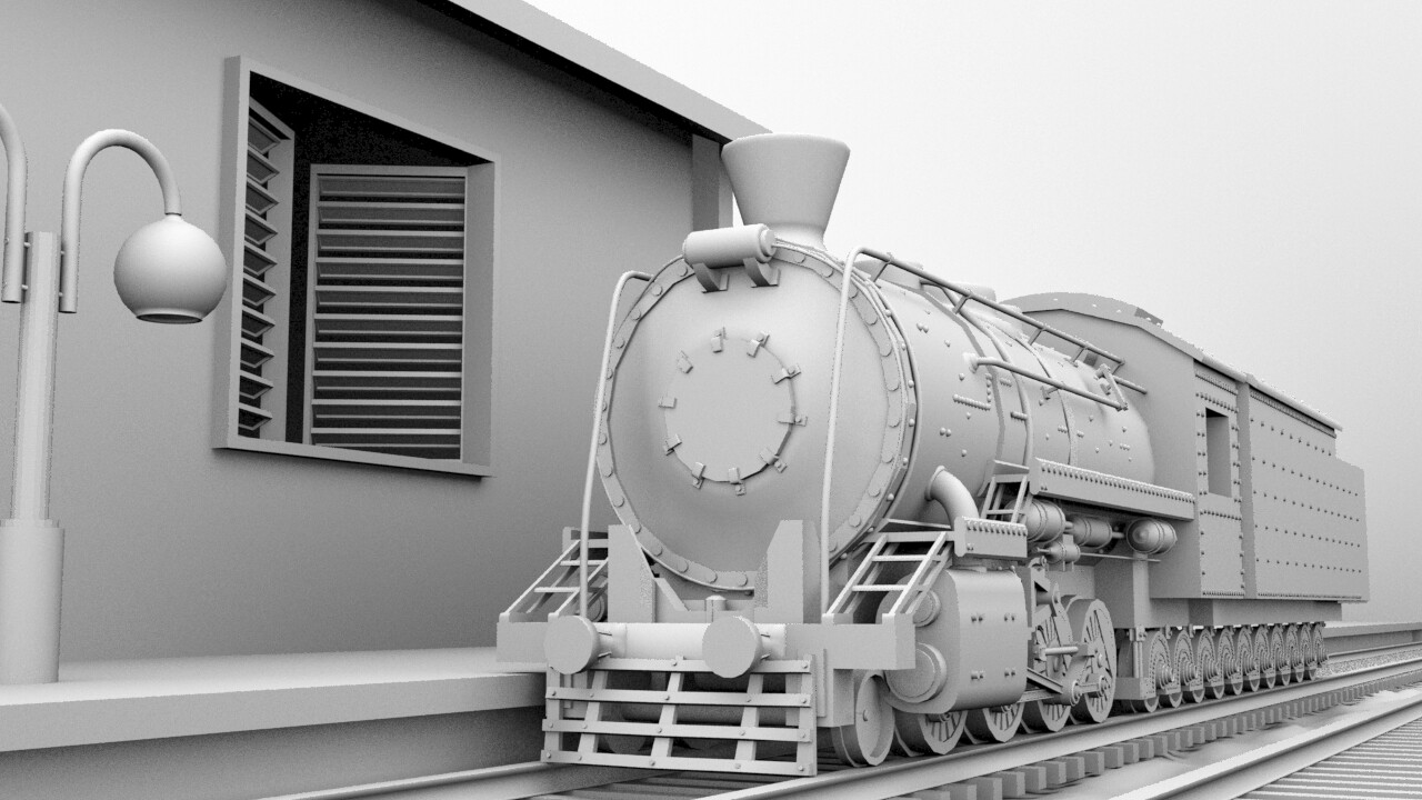 ArtStation - 3D train engine