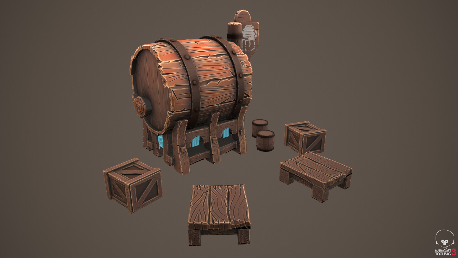 ArtStation The Beer Barrel Stylised