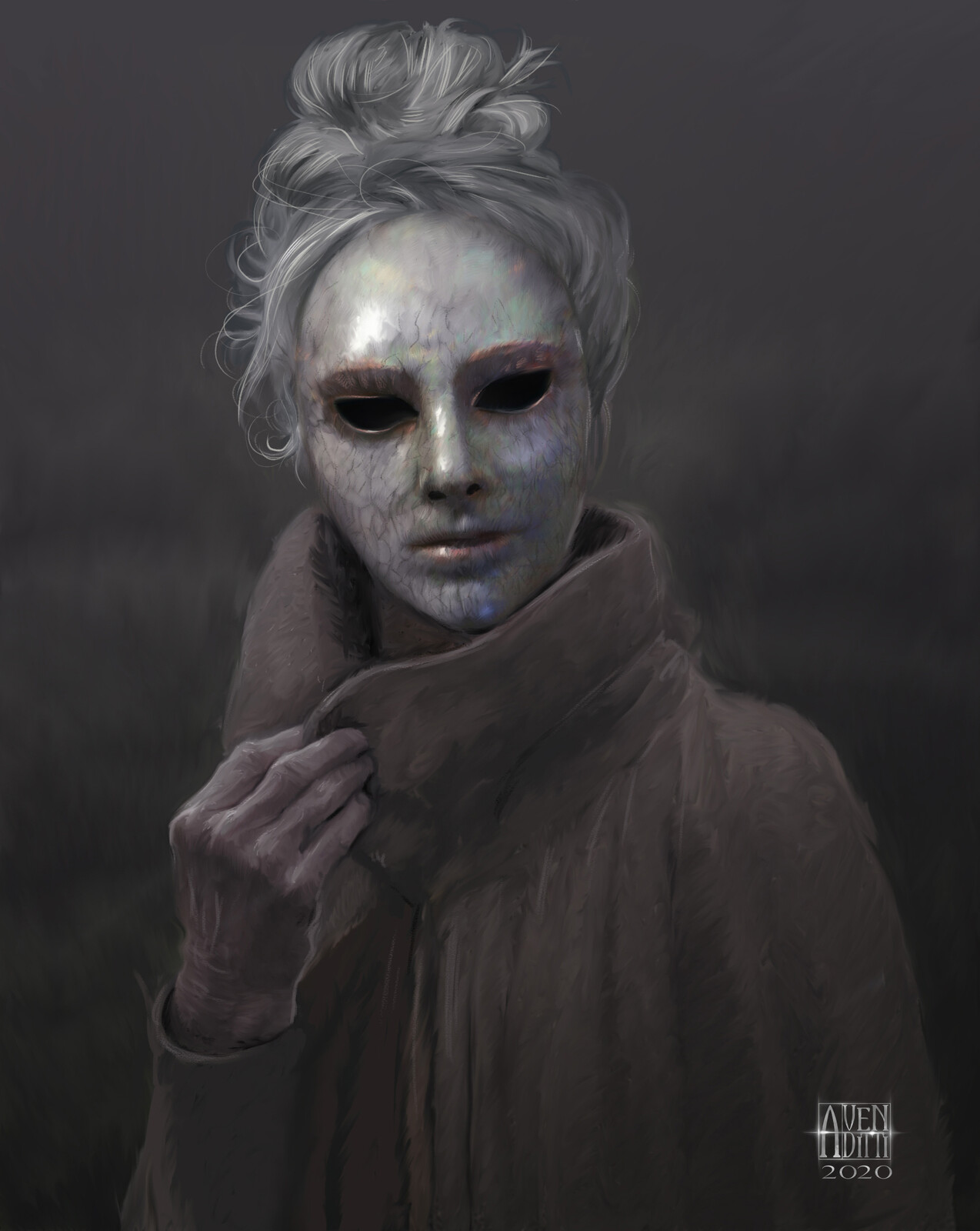 digital painting 2020 The mask of the Wise woman