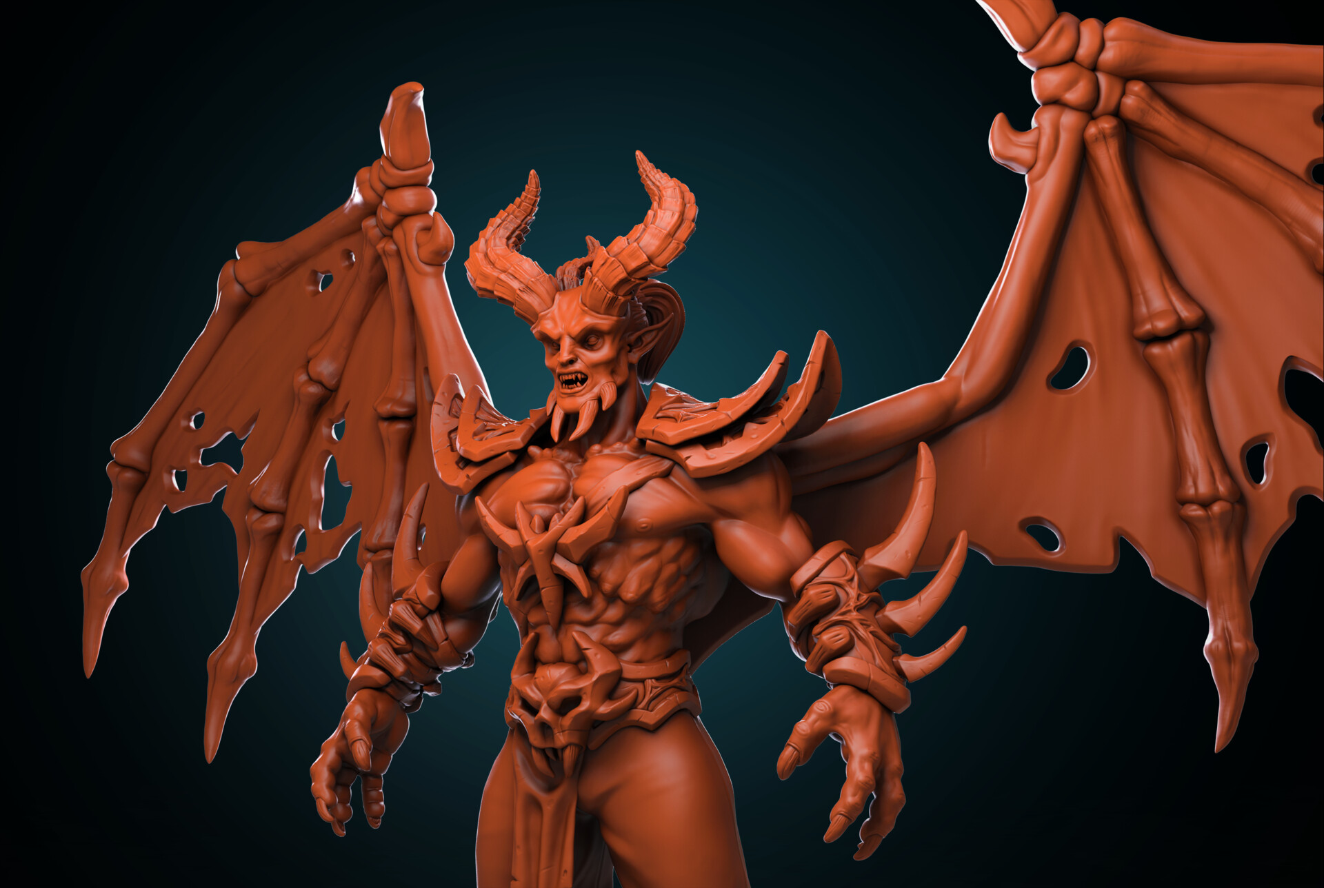 ArtStation - Winged Demon Warrior