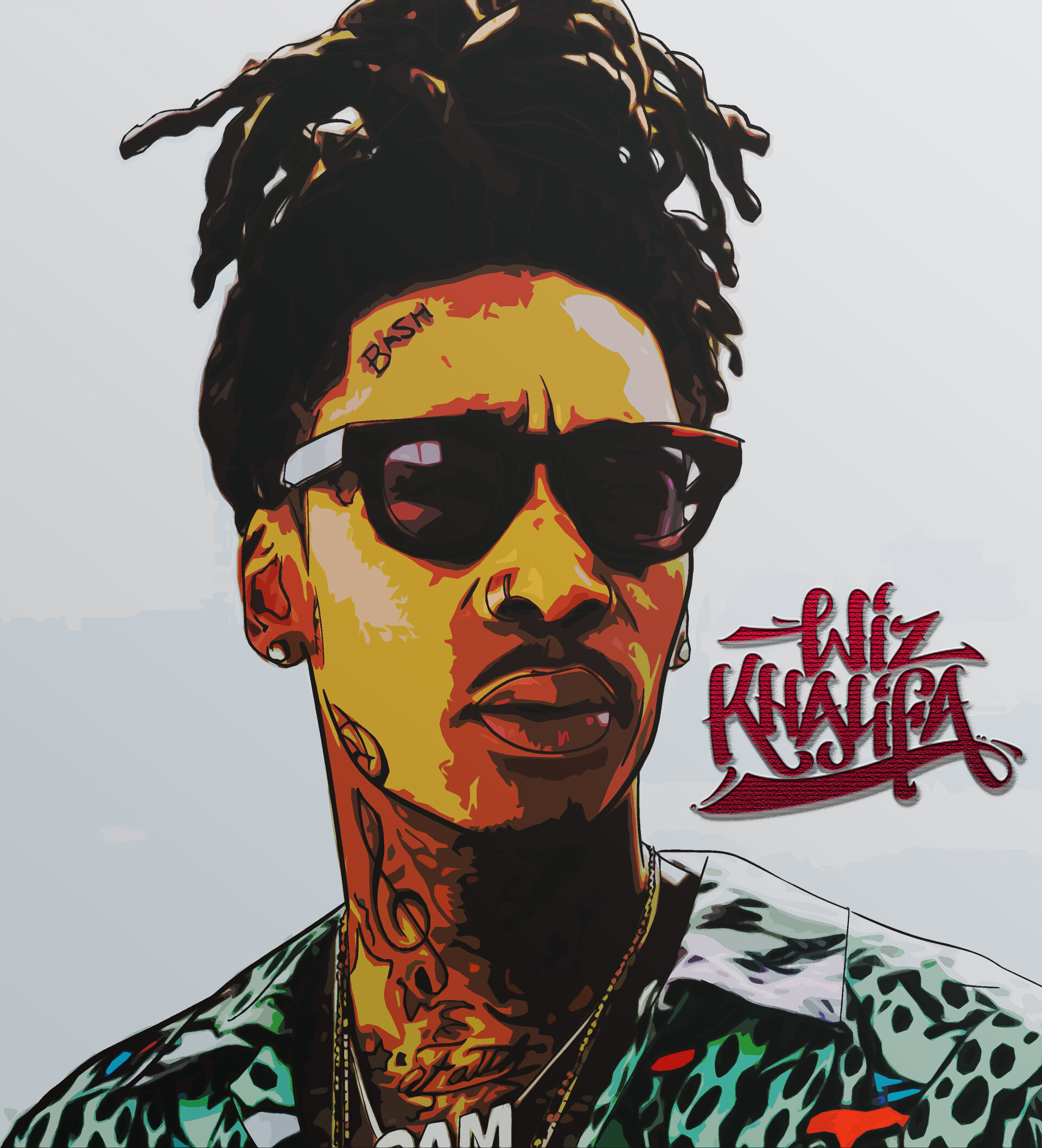Allaynia Tripp - Drake \u0026 Wiz Khalifa Poster Art, image size:1920x2116