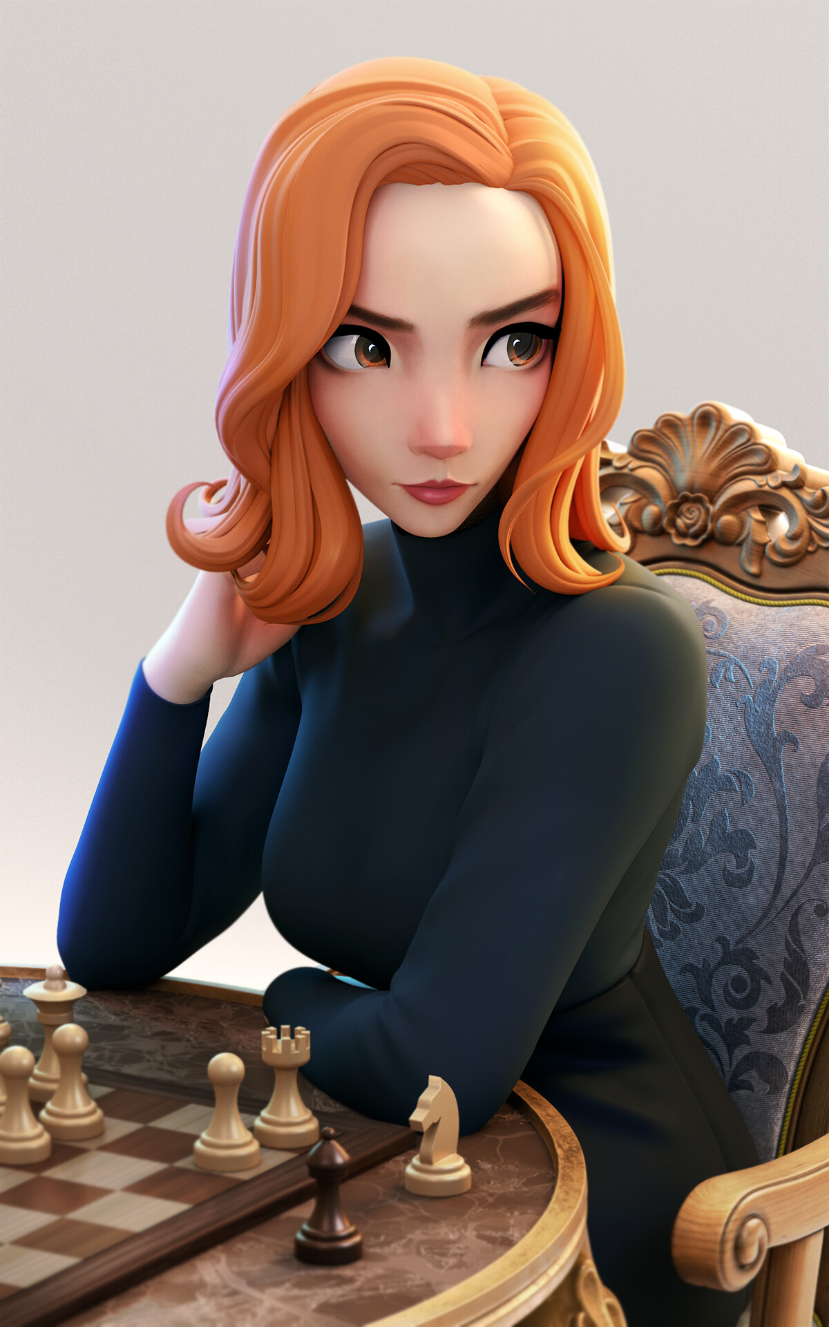 ArtStation - Elizabeth Harmon - Queen's Gambit