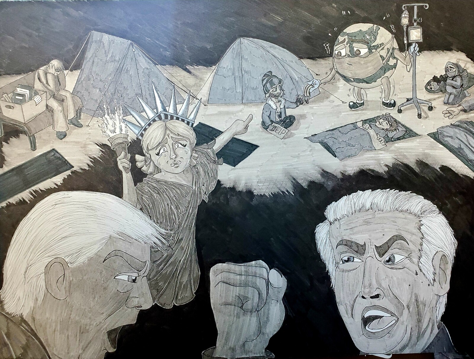 Political cartoon for Illustration