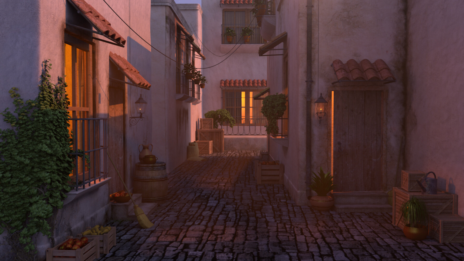 ArtStation - Alley At Dawn (Lighting Only)