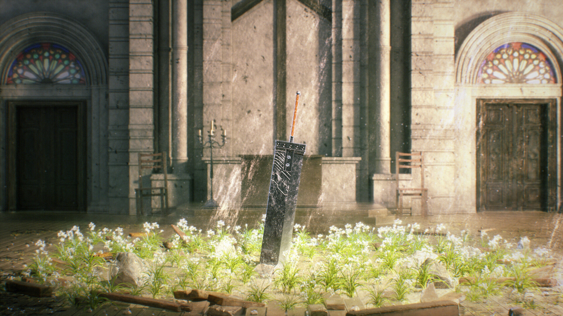 Ruined Church Background