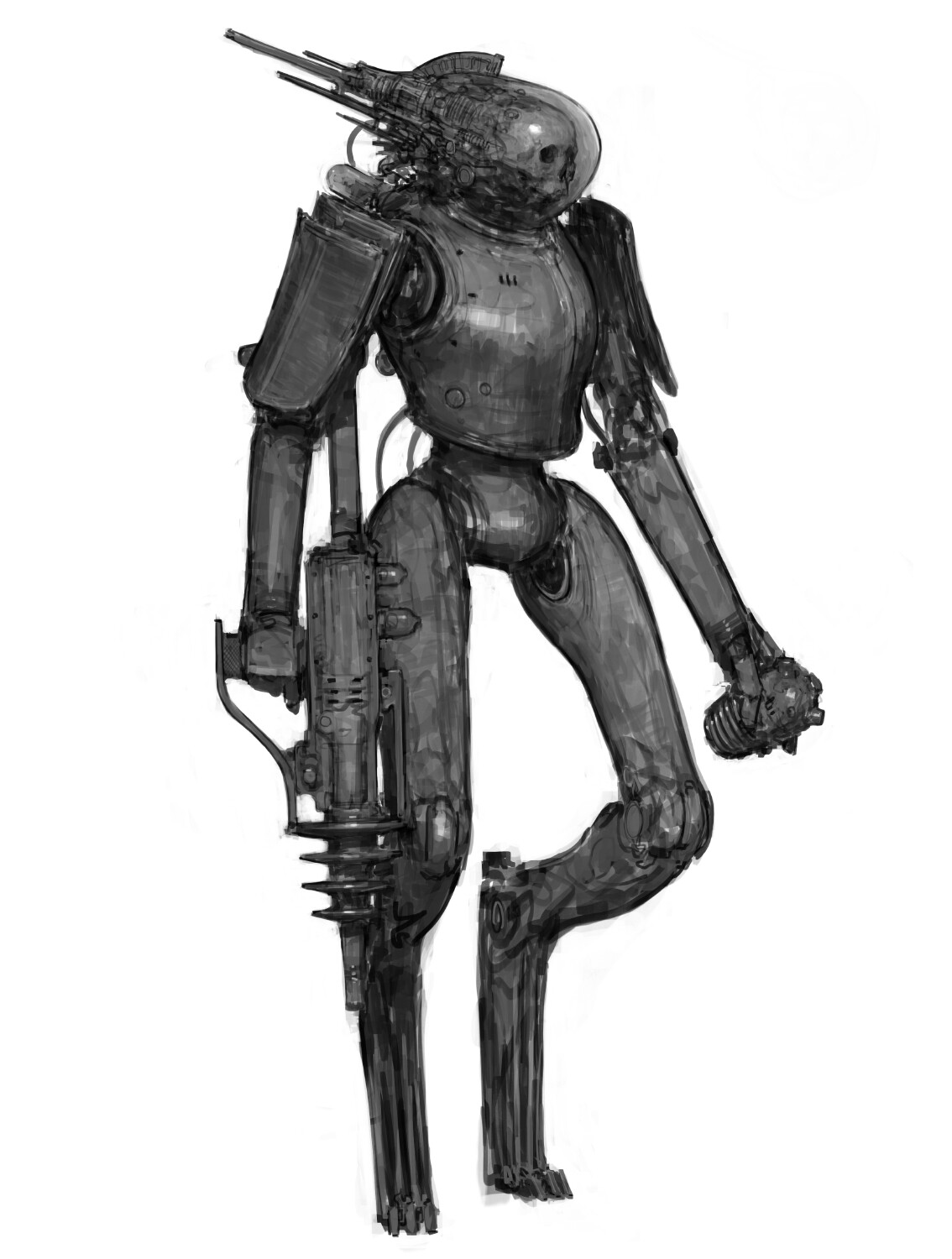 Robot soldier concept art