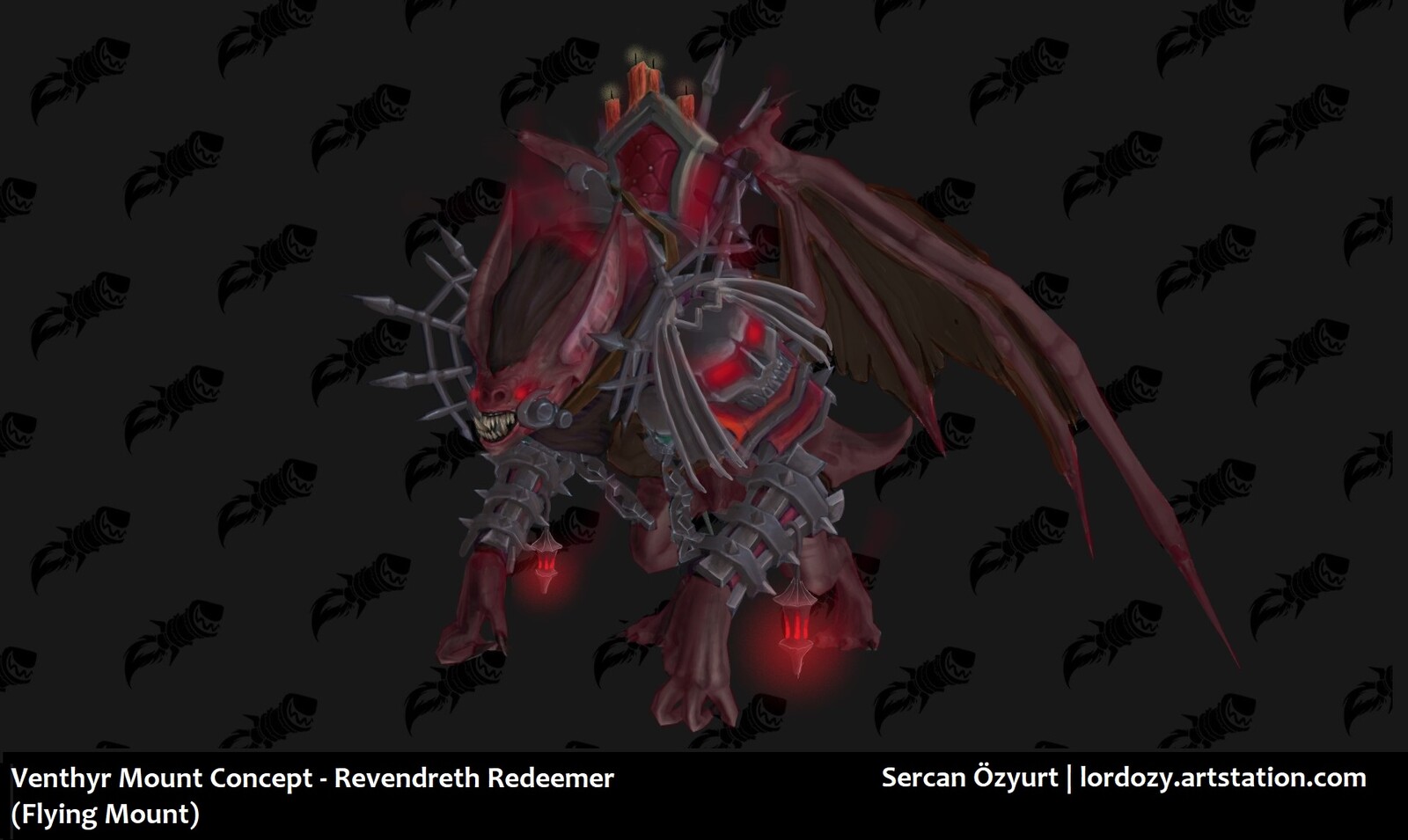 [Fan Concept] Venthyr Flying Mounts - World of Warcraft
