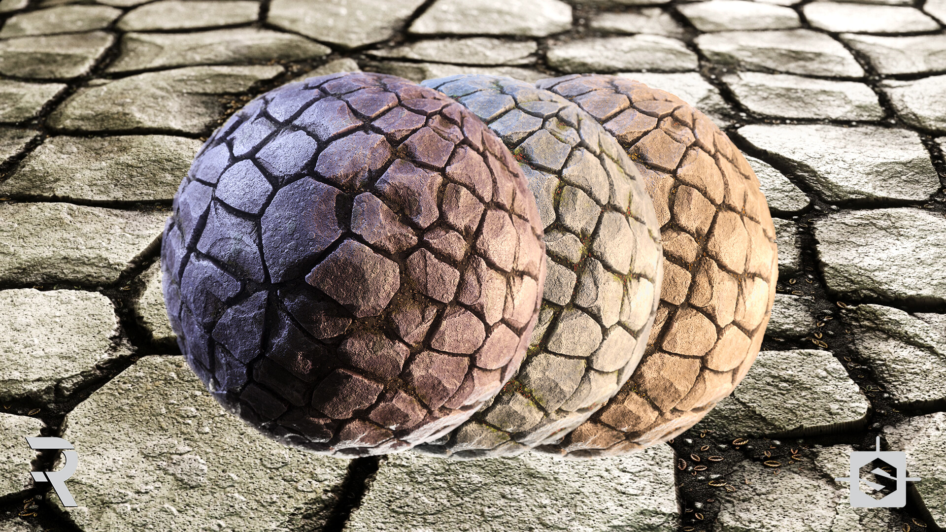 ArtStation - Stone Grout with Mixed Foliage