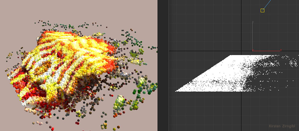 I've fallen in love with volumetric point clouds because they are like digital geodes, or millefiori polymer clay canes!  