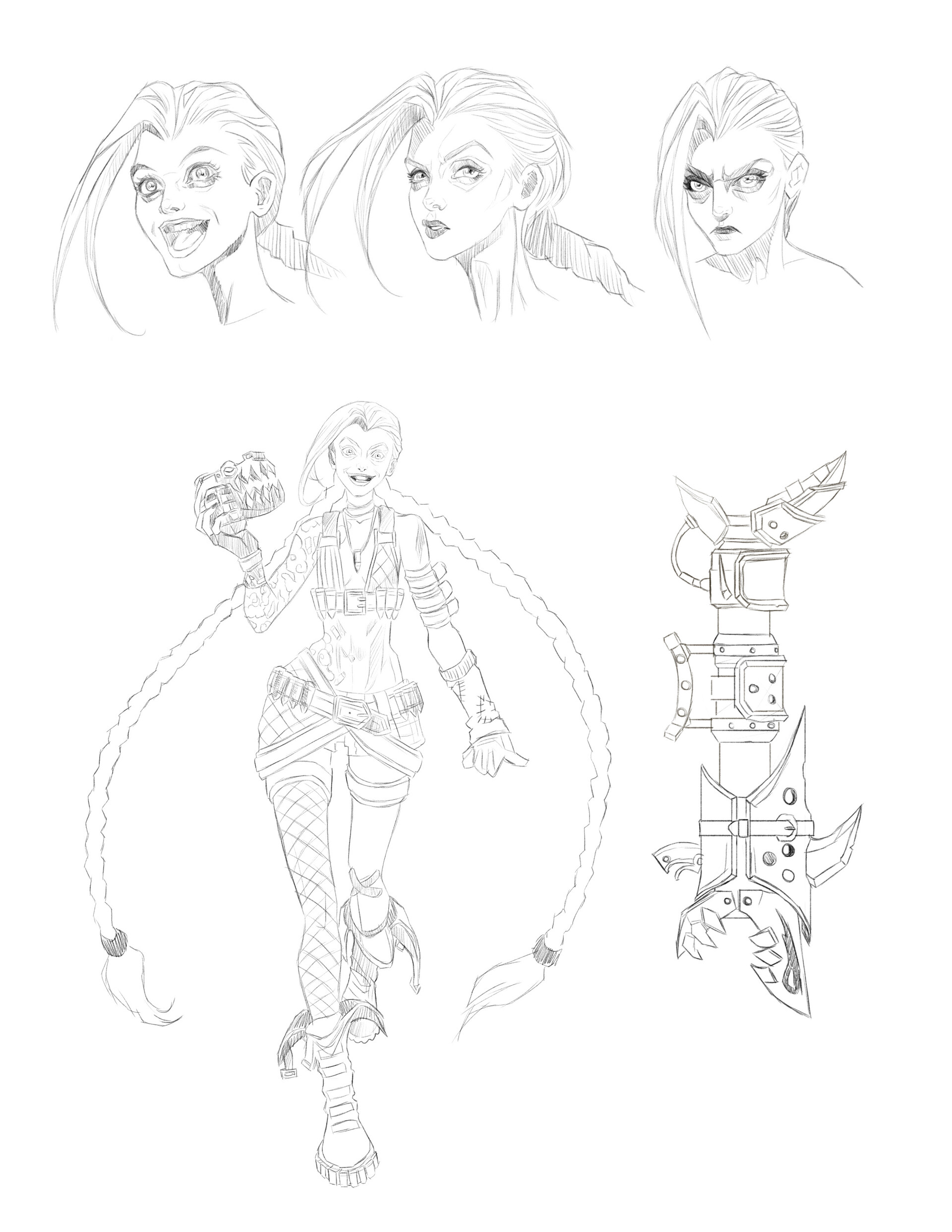 Artstation Jinx Character Sheet Study