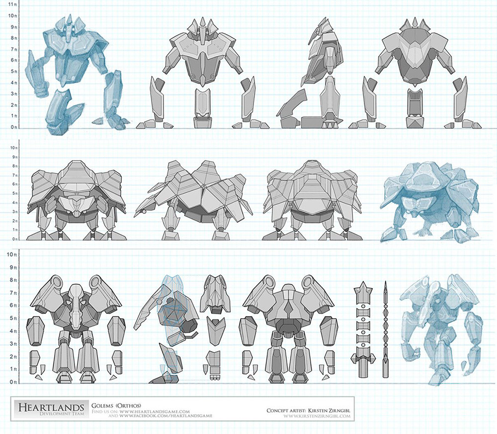 One of the many golem concepts I did for the Heartlands RTS game.