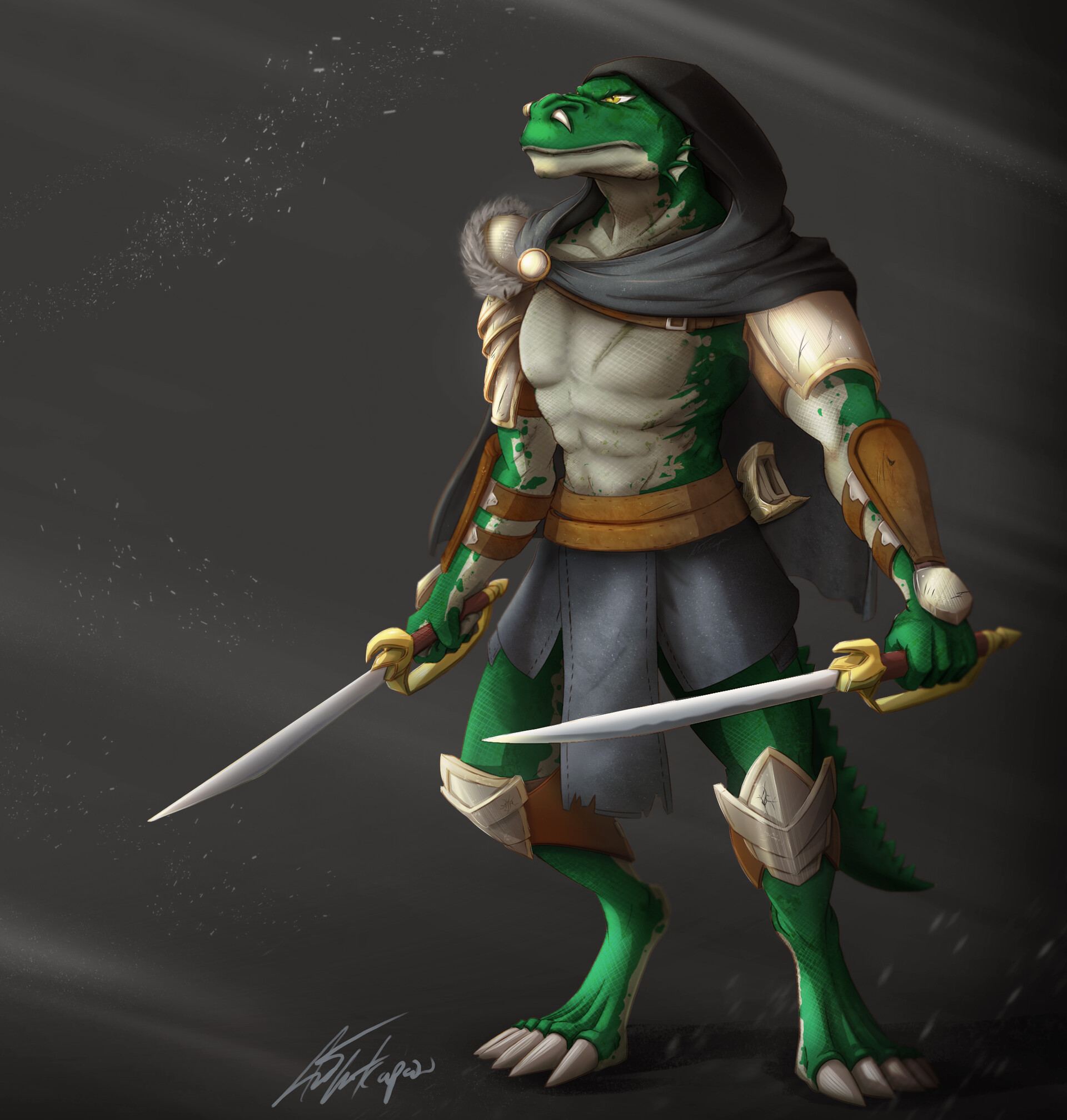 ArtStation D&D Lizardfolk Ranger concept