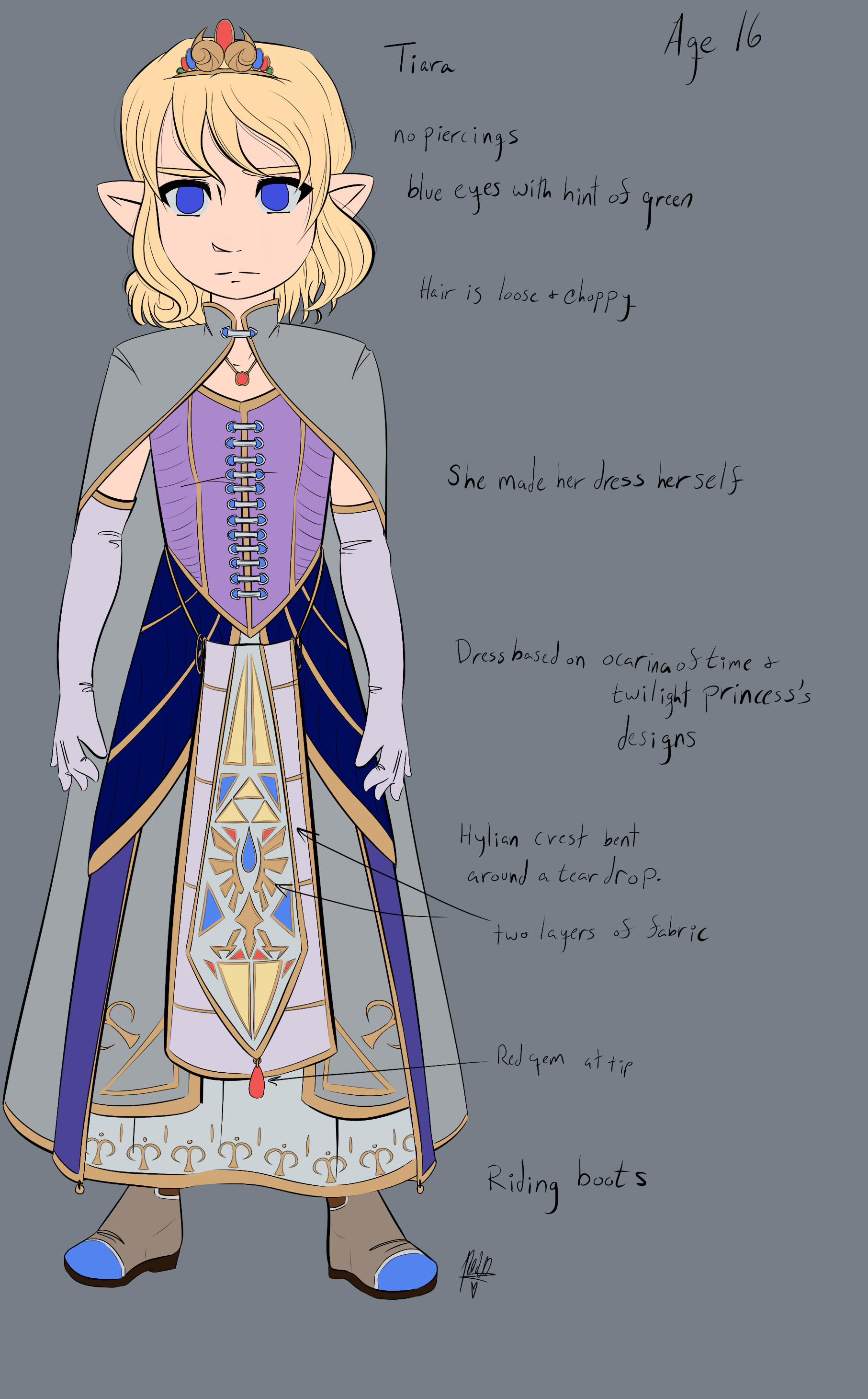 What historical period does Princess Zelda's Ocarina of Time dress
