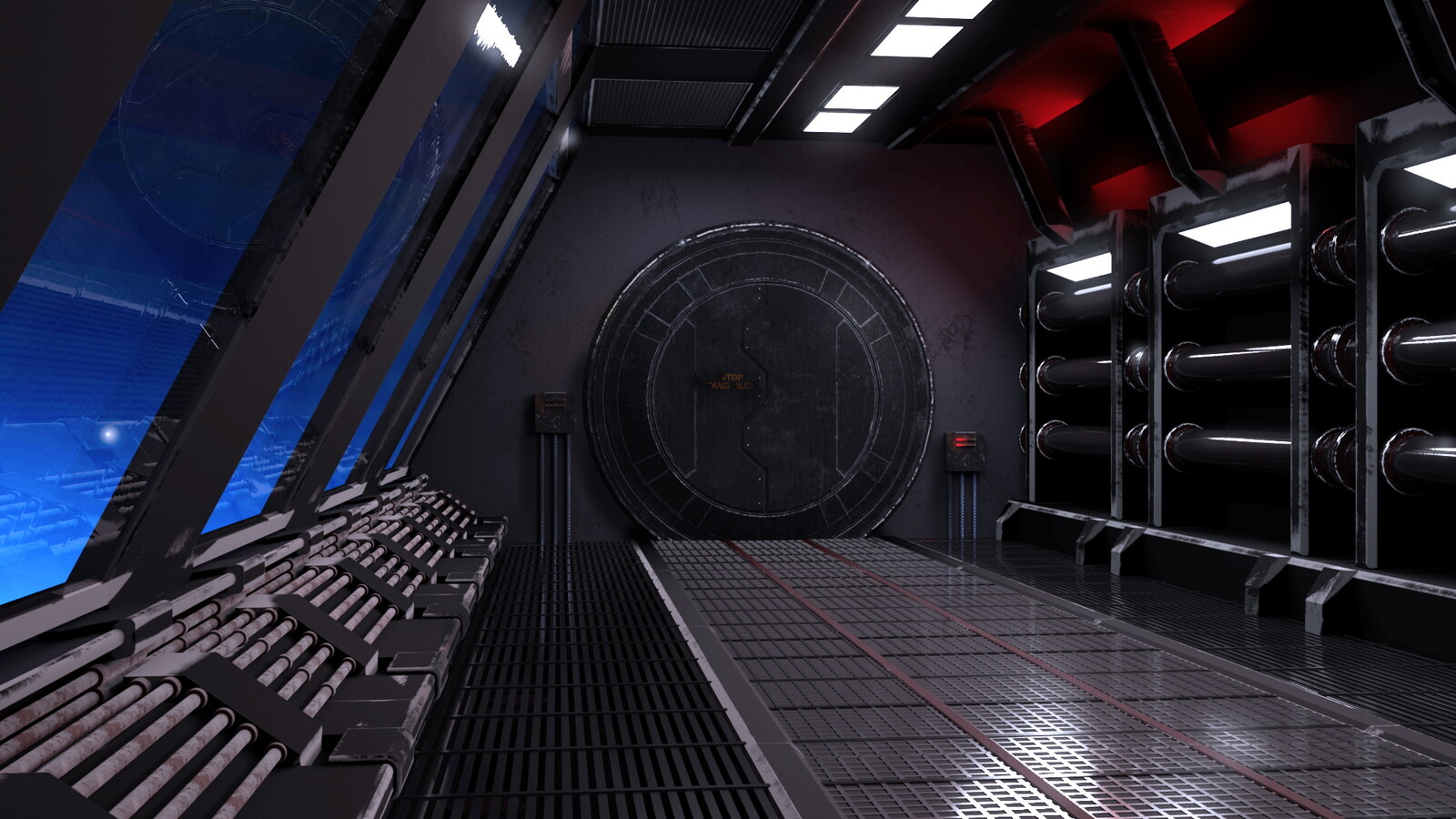 Game Enviroment Modeling | Sci-Fi Ship Interior
