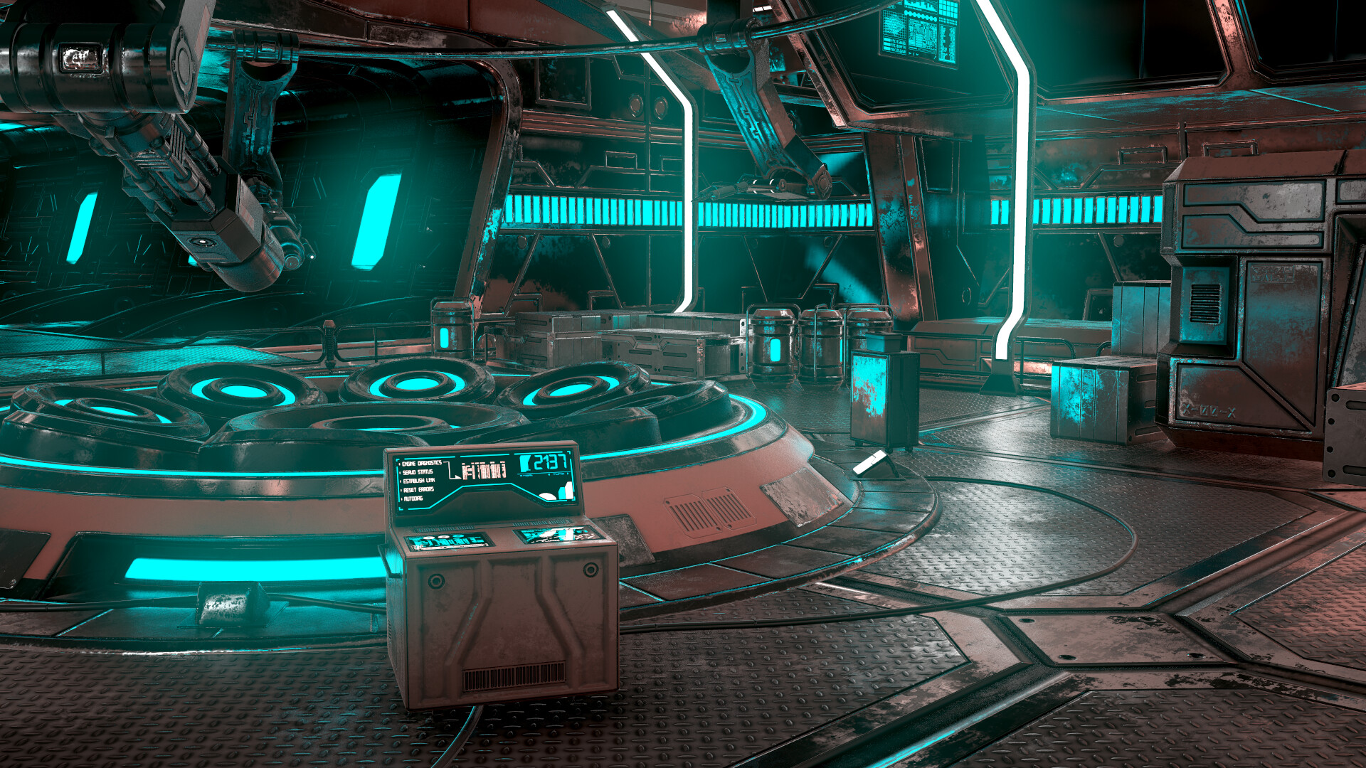ArtStation - Sci-Fi Spaceship Hangar Scene