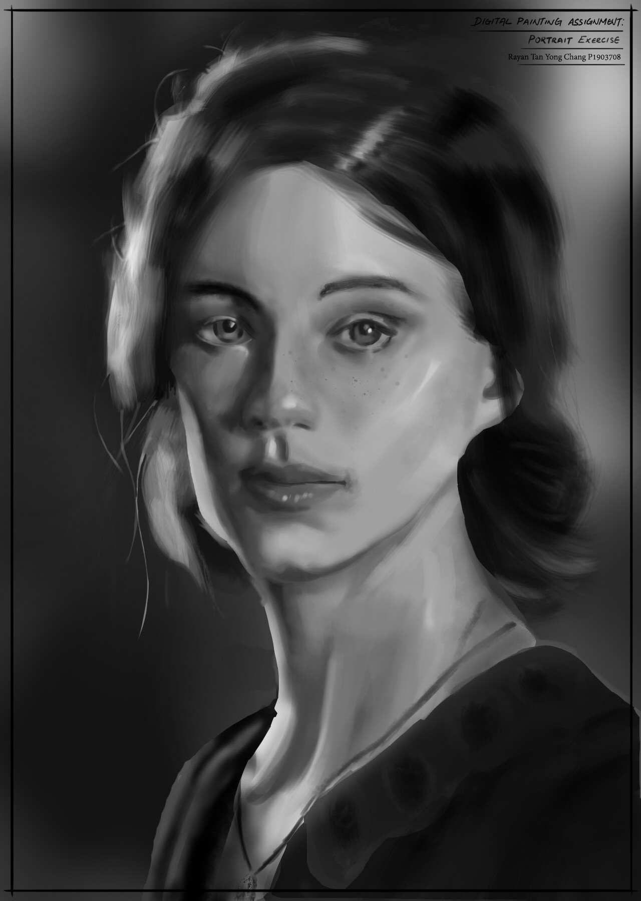 ArtStation - Black and white Portrait Study