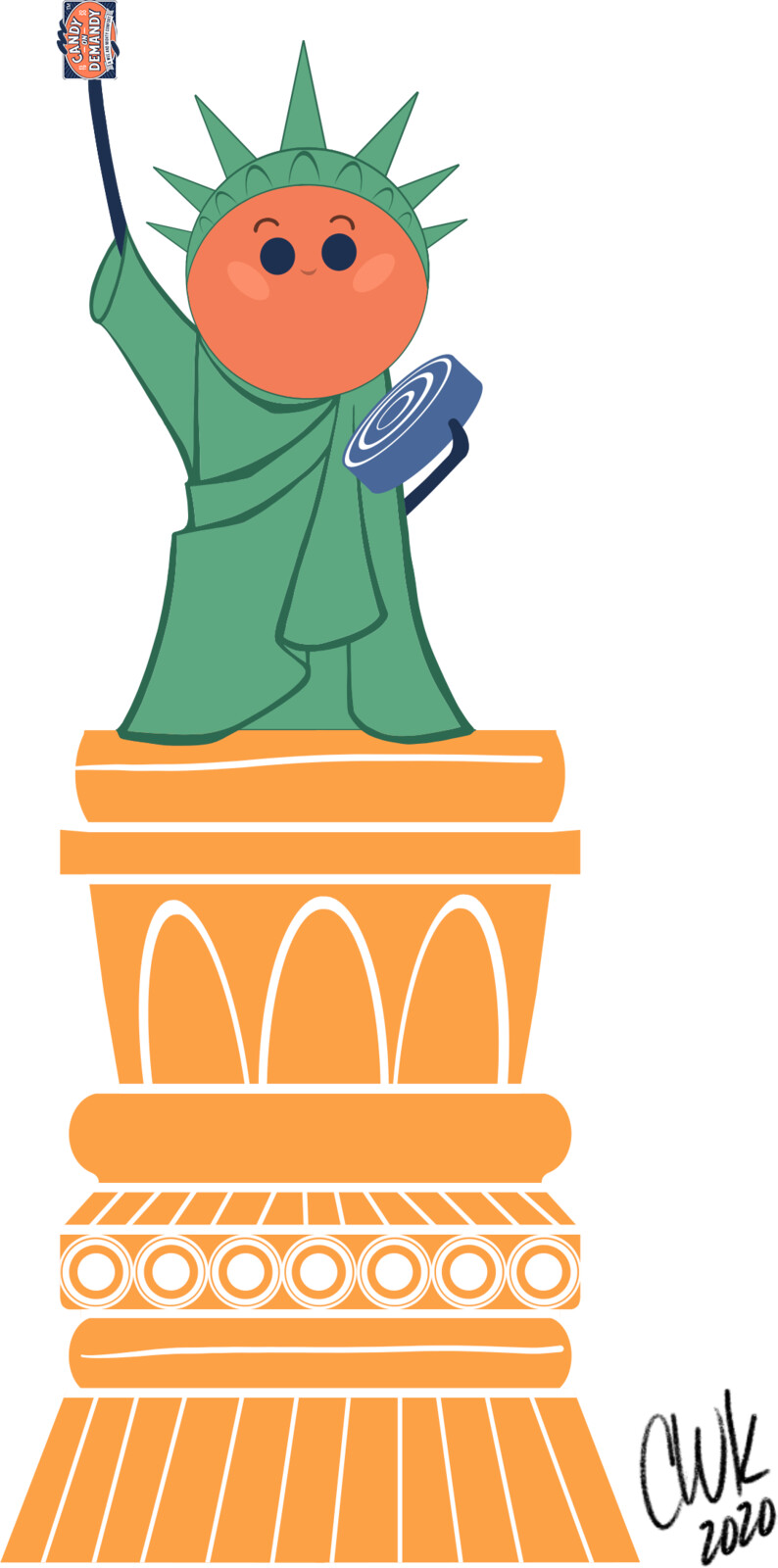Option 2: Ruby as Lady Liberty without a background.