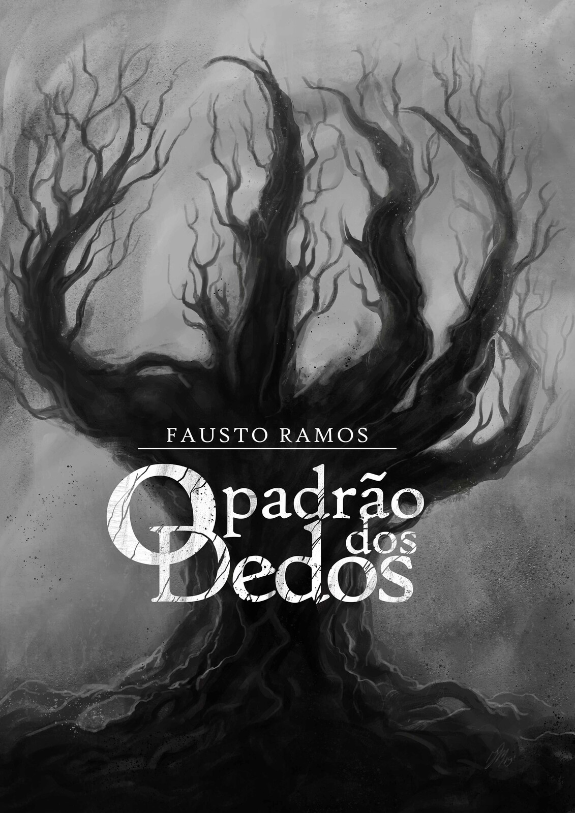 front cover for Fausto Ramos book "O Padrão dos Dedos"