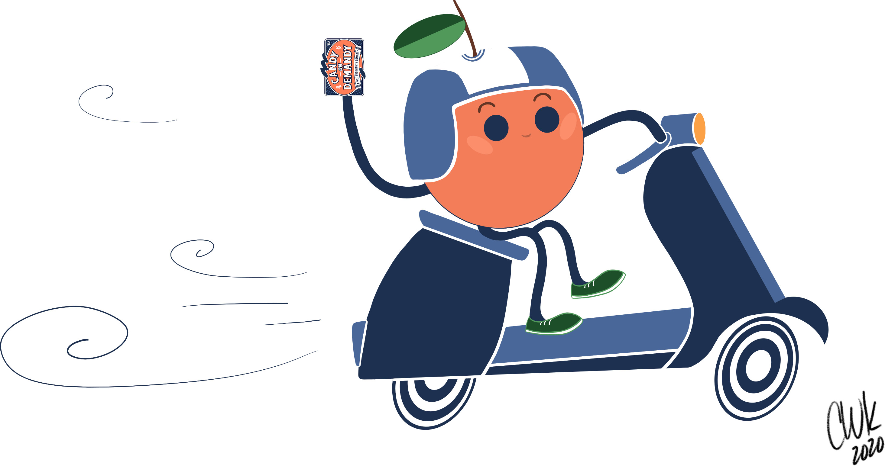 Option 1: Loading icon - Scooter Ruby with reusable logo tin