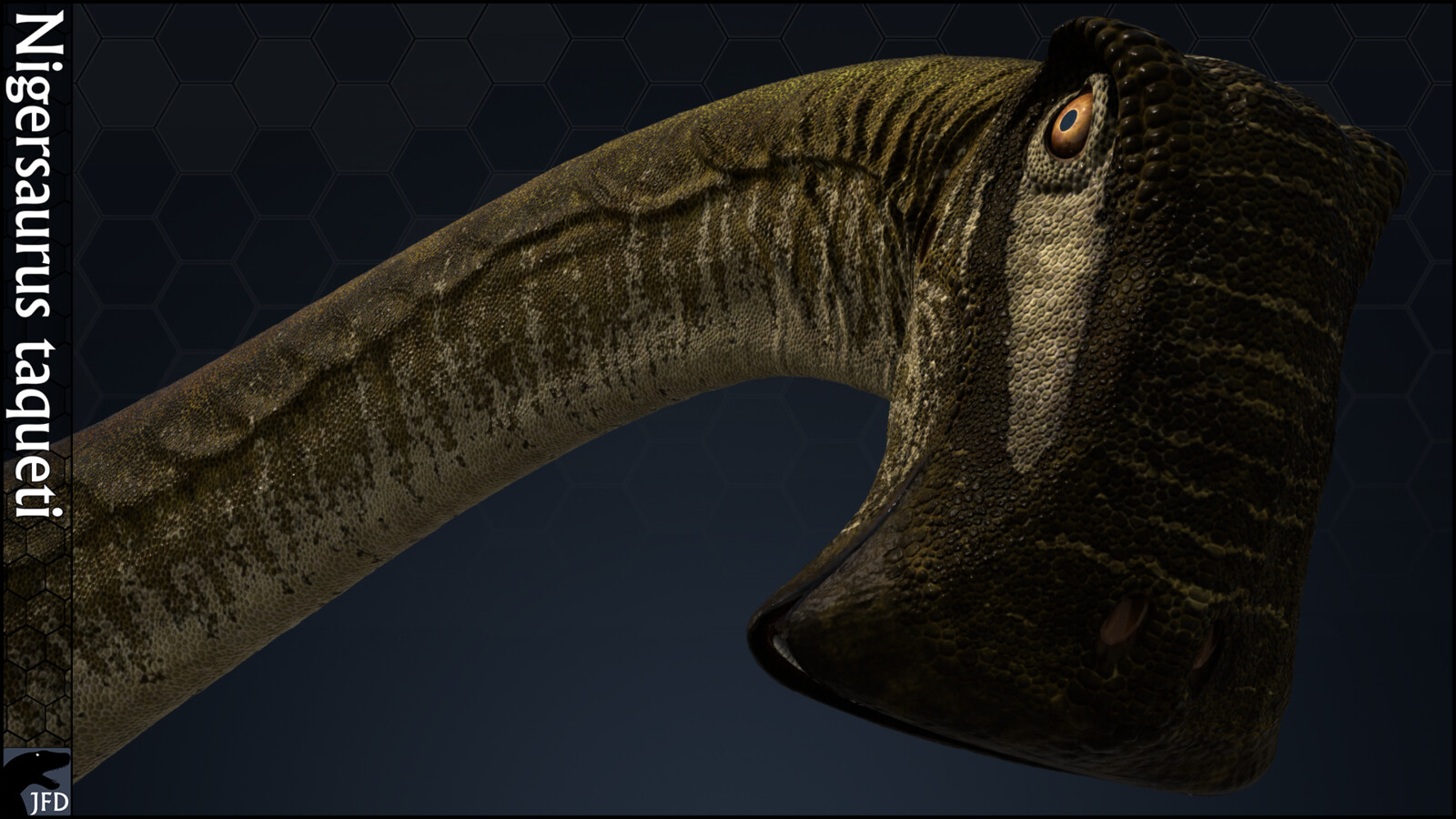 Nigersaurus taqueti head full render.