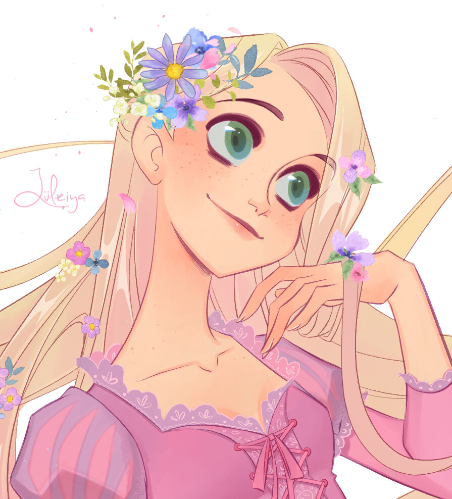 ArtStation - Rapunzel - Tangled, image size:895x988
