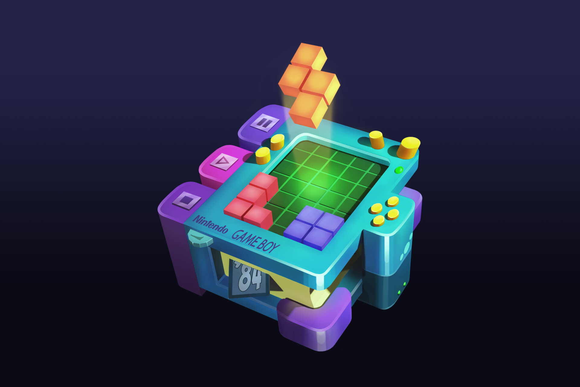 ArtStation - Guide to the game Tetris, concept art